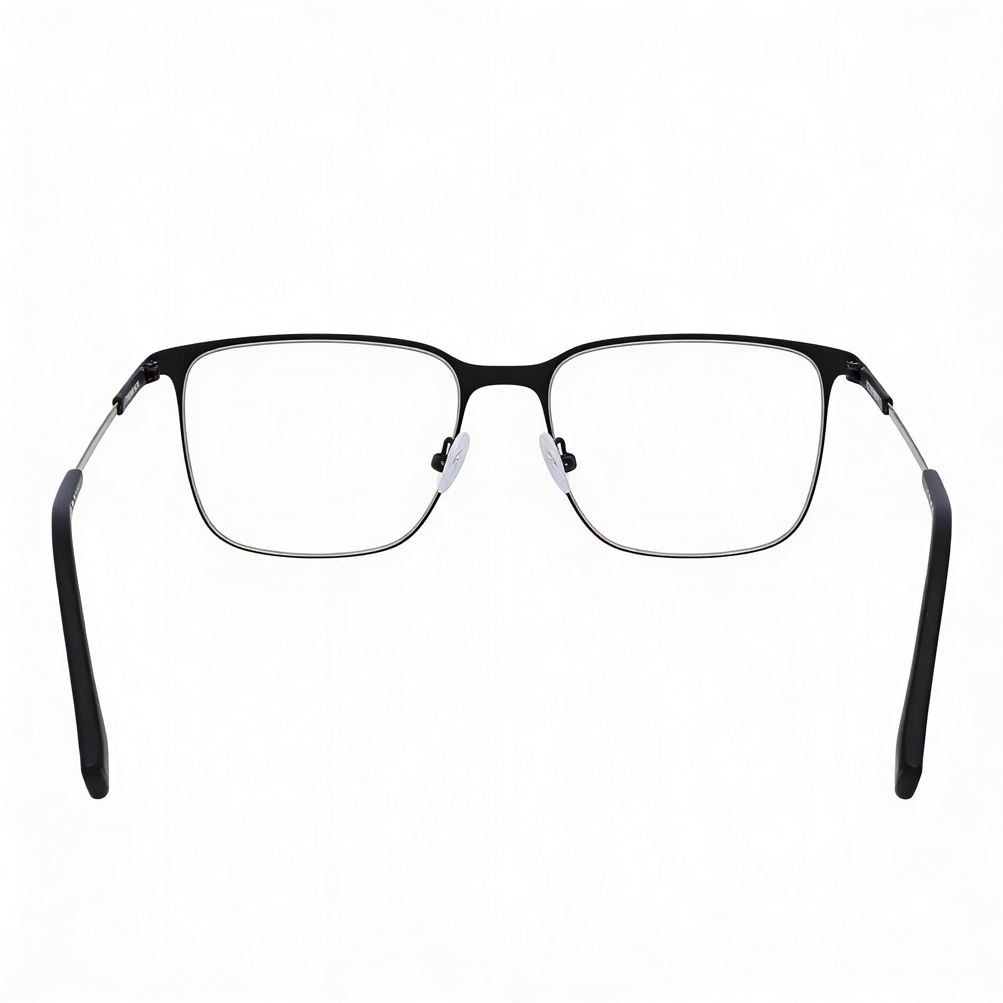 Gafas oftálmicas casuales Lacoste para hombre, color negro mate, con lentes de plástico transparente 55-18-145, Photo 2