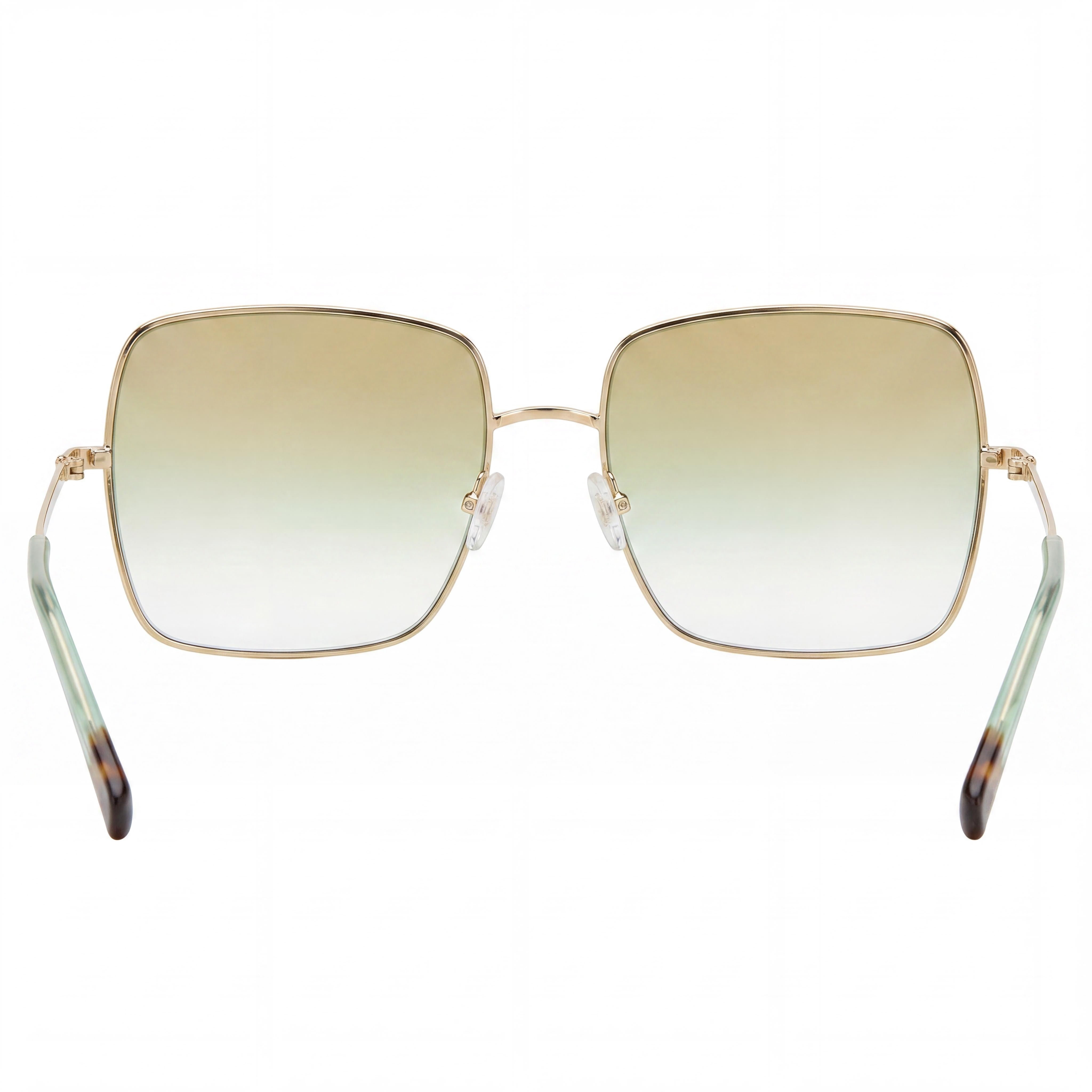 Gafas de sol Missoni Classic cuadradas de acero inoxidable dorado marrón verde degradado 100% protección UV para mujer 58mm, Photo 4