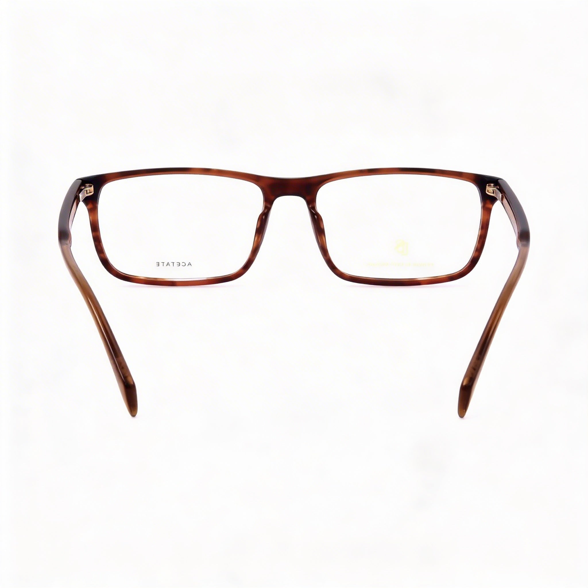 David Beckham Casual Men's Optical Eyeglasses, featuring a Brown Horn Acetate Frame with 58mm Lens Width, Photo 4