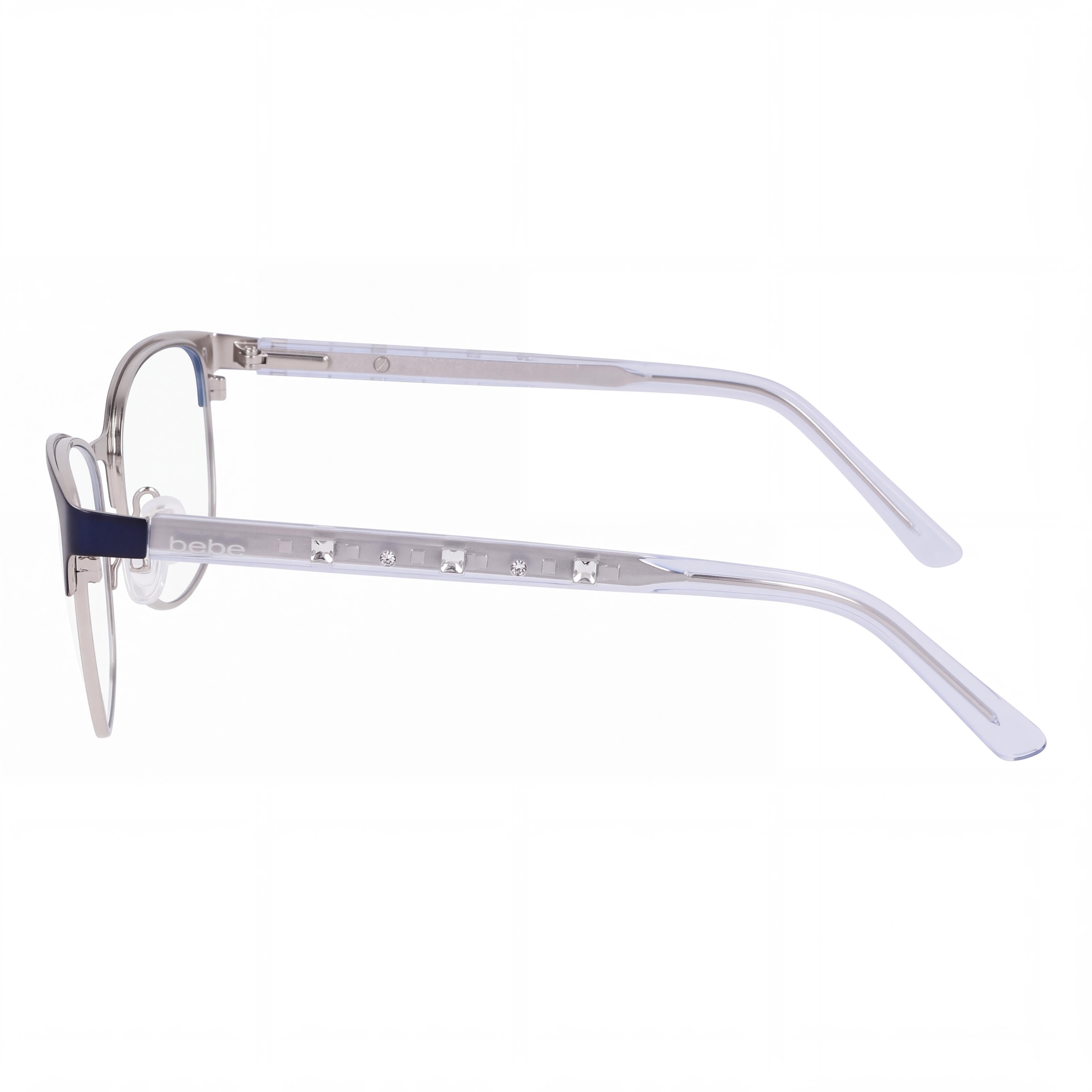 Gafas ópticas para hombre bebe Bb5226 con montura de acetato azul marino y lentes de policarbonato transparentes - Ancho de lente 51 mm, ancho de puente 16 mm, largo de patilla 135 mm, Photo 2