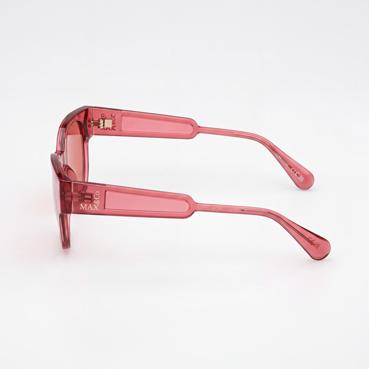 Max&Co. Comtemporary Women's Injected Avana Donker Frame Red Non-Polarized Sunglasses 50mm, Photo 3