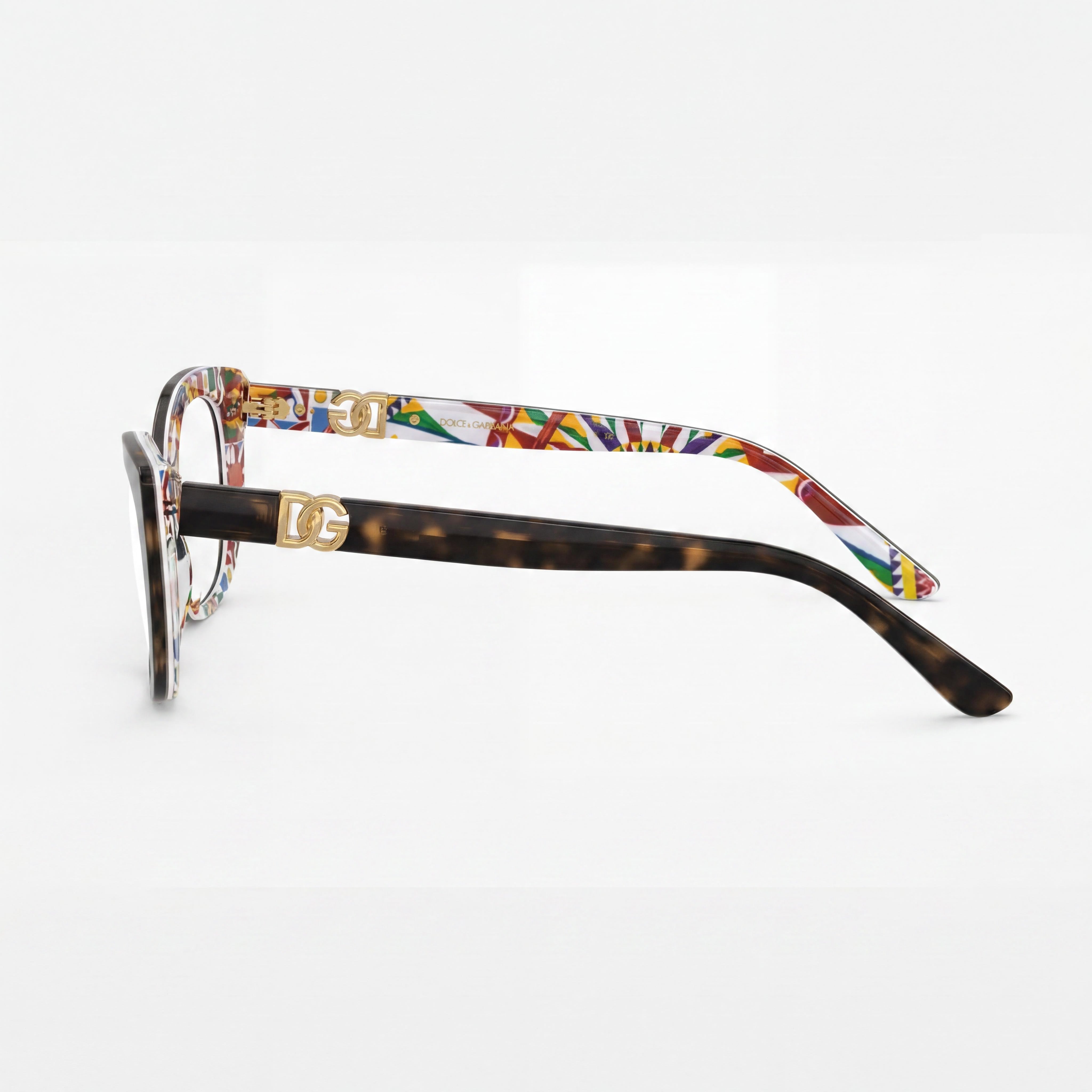Montura óptica de mujer clásica Dolce & Gabbana Carey con lentes de plástico, puente 18mm, patillas 145mm, Photo 2