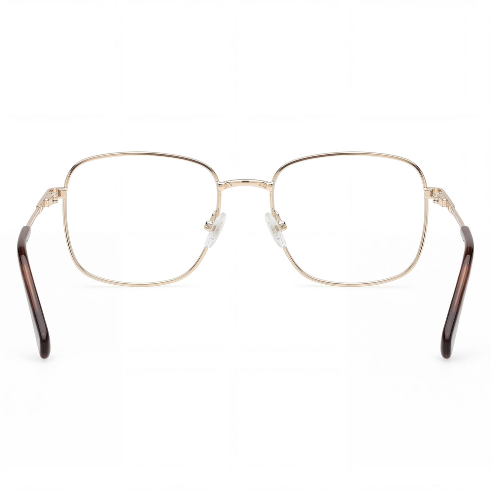Gafas de sol Marcolin Classic Unisex de metal sin polarizar, montura oro pálido mate, lentes negras 54mm