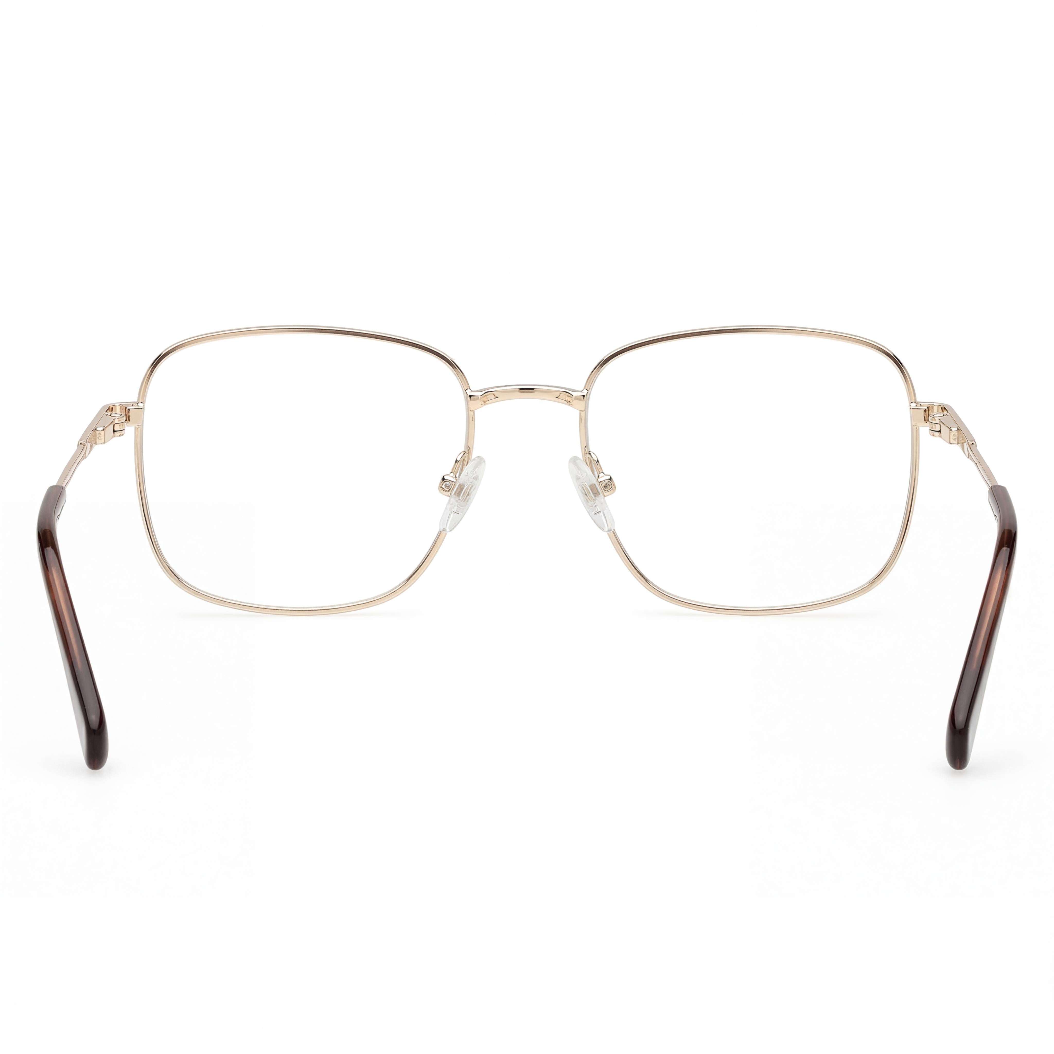 Gafas de sol Marcolin Classic Unisex de metal sin polarizar, montura oro pálido mate, lentes negras 54mm, Photo 3