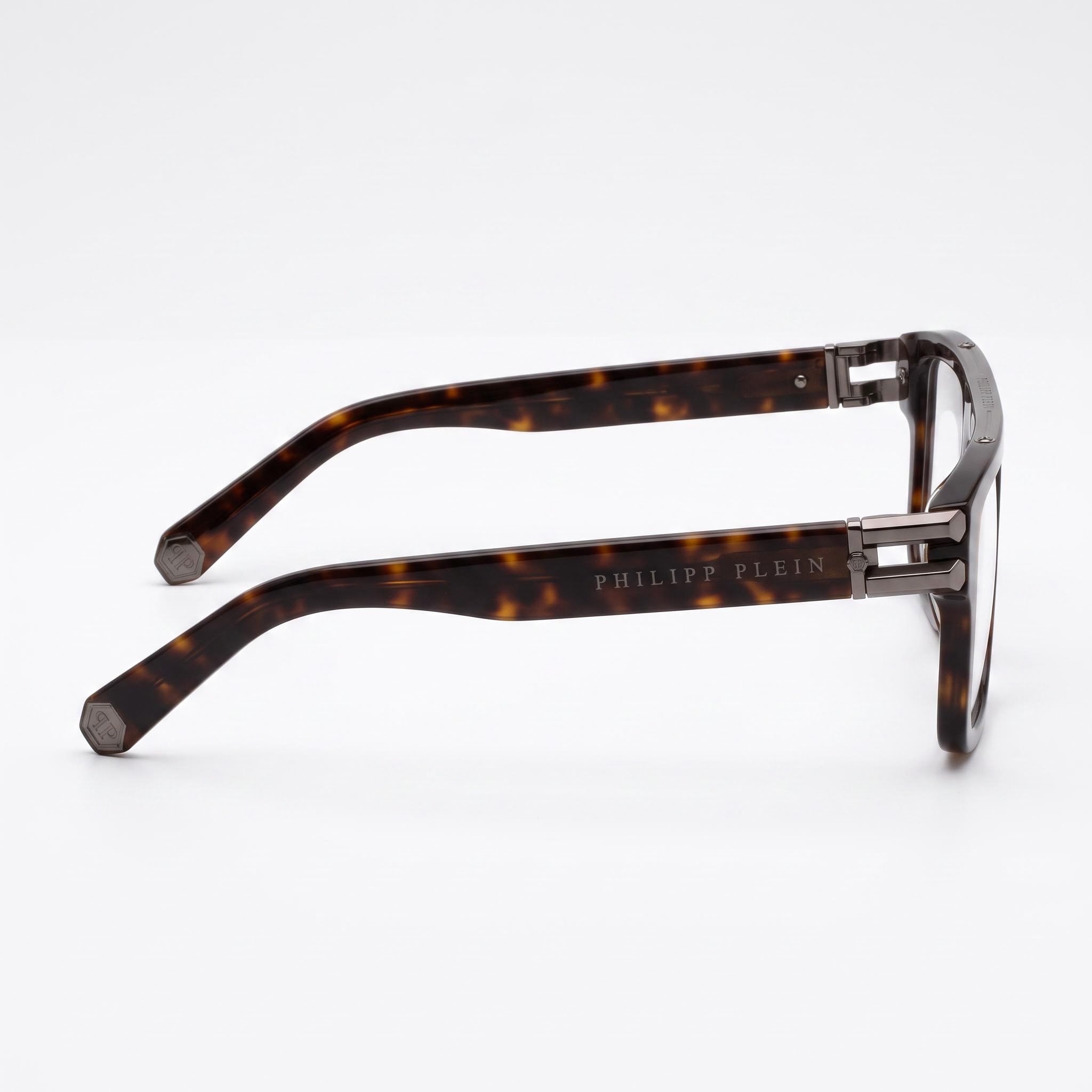 Philipp Plein Browline VPP021M Unisex Plastic Eyeglasses Bright Dark Havana 53mm, Photo 3