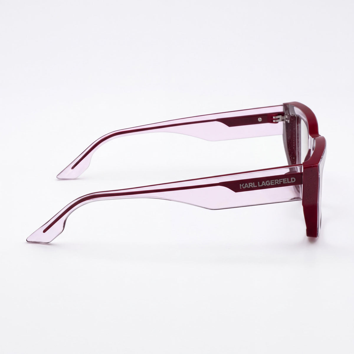 KARL LAGERFELD 6153 Women's Cat Eye Multicolour Iniettato Frame Transparent Polycarbonate Lens Eyeglasses 52mm, Photo 3