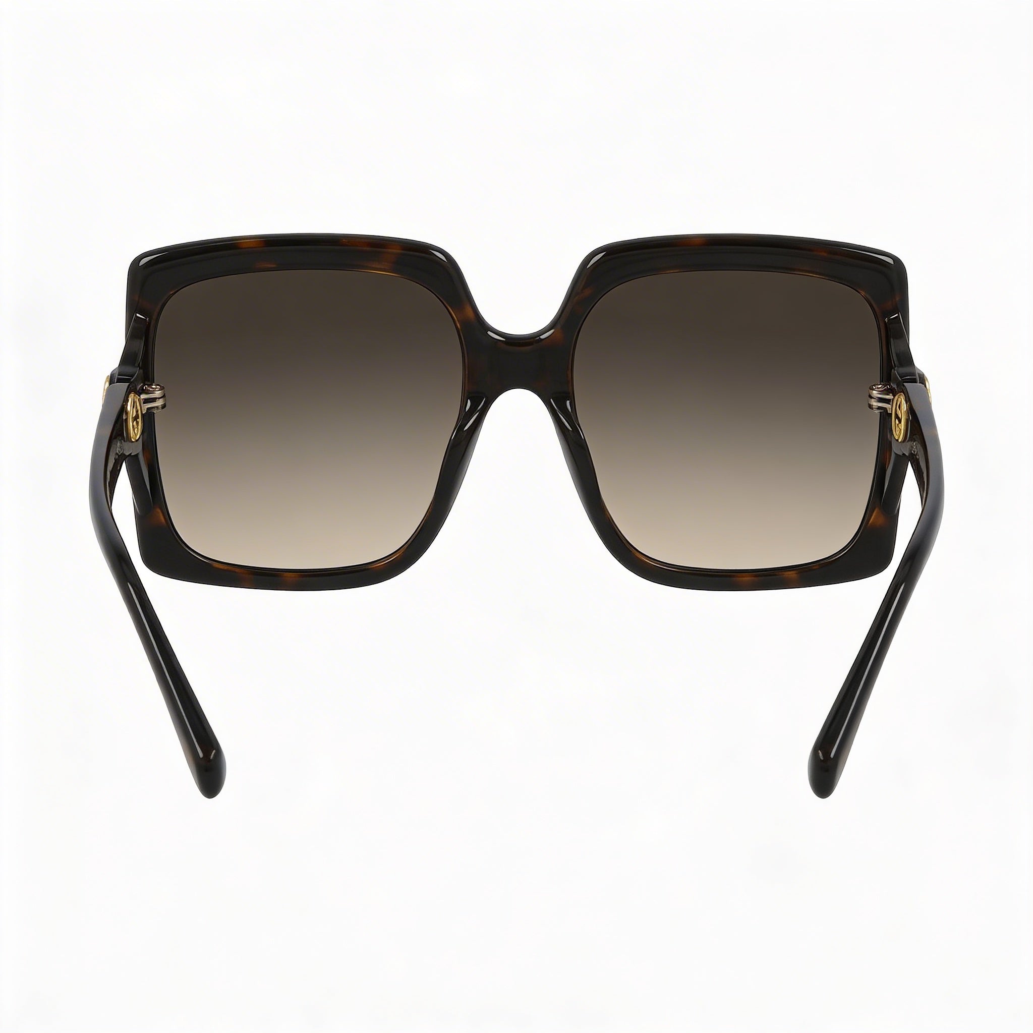 Gafas de sol Gucci Gg0876s para mujer, modelo cuadrado grande, color habana inyectado, con lentes degradadas marrones y protección UV, 60 mm, Photo 4