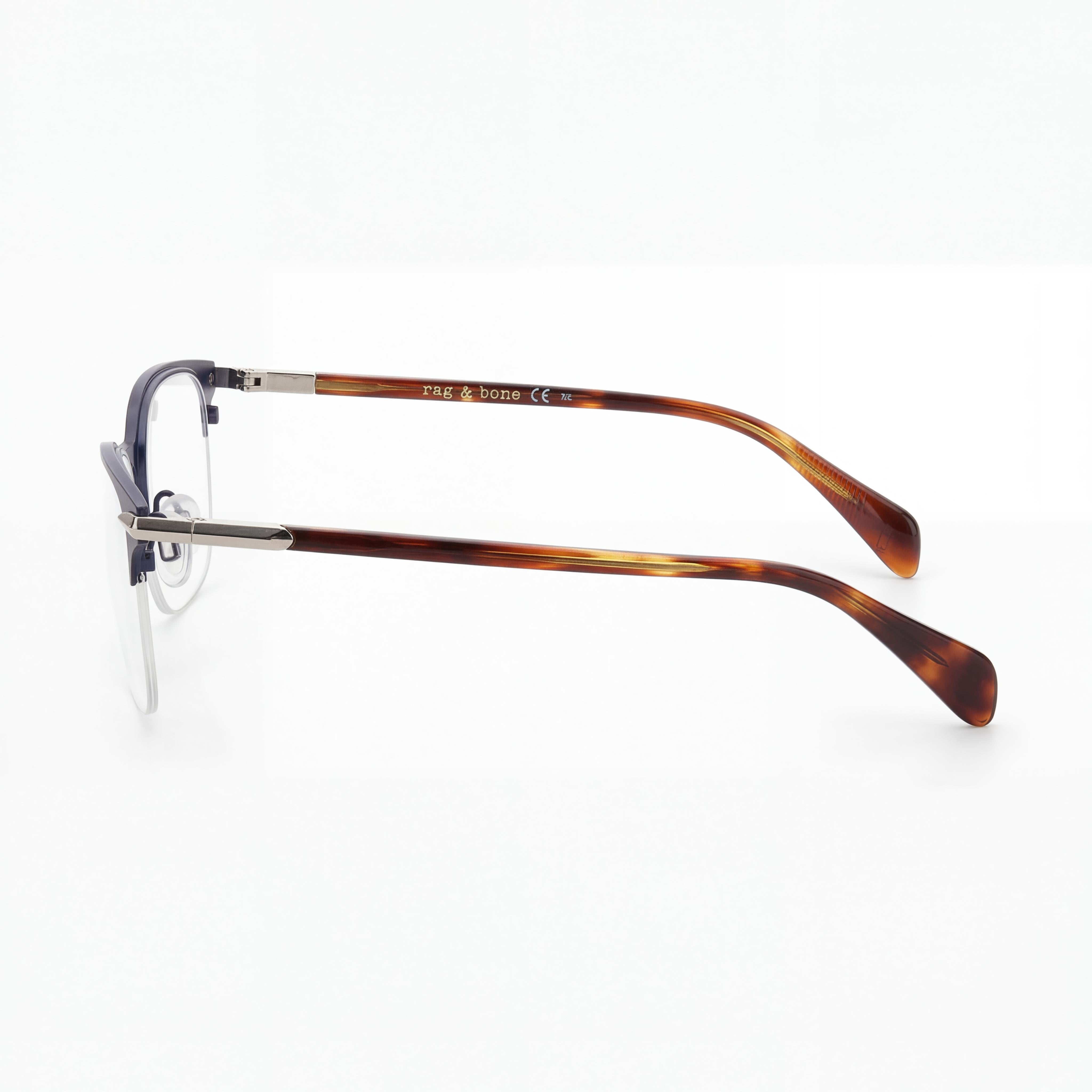 rag & bone RNB7029 Men's Matte Dark Ruthenium Metal Prescription Eyeglasses, Size 53mm, Photo 3