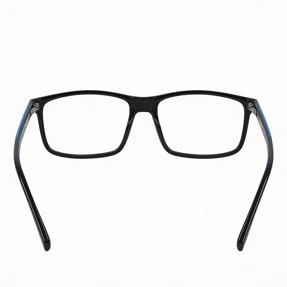 Gafas Oftálmicas Casual Lacoste L2858 para Hombre y Mujer con Montura Negra y Lentes de Plástico Transparente, 54-17-145