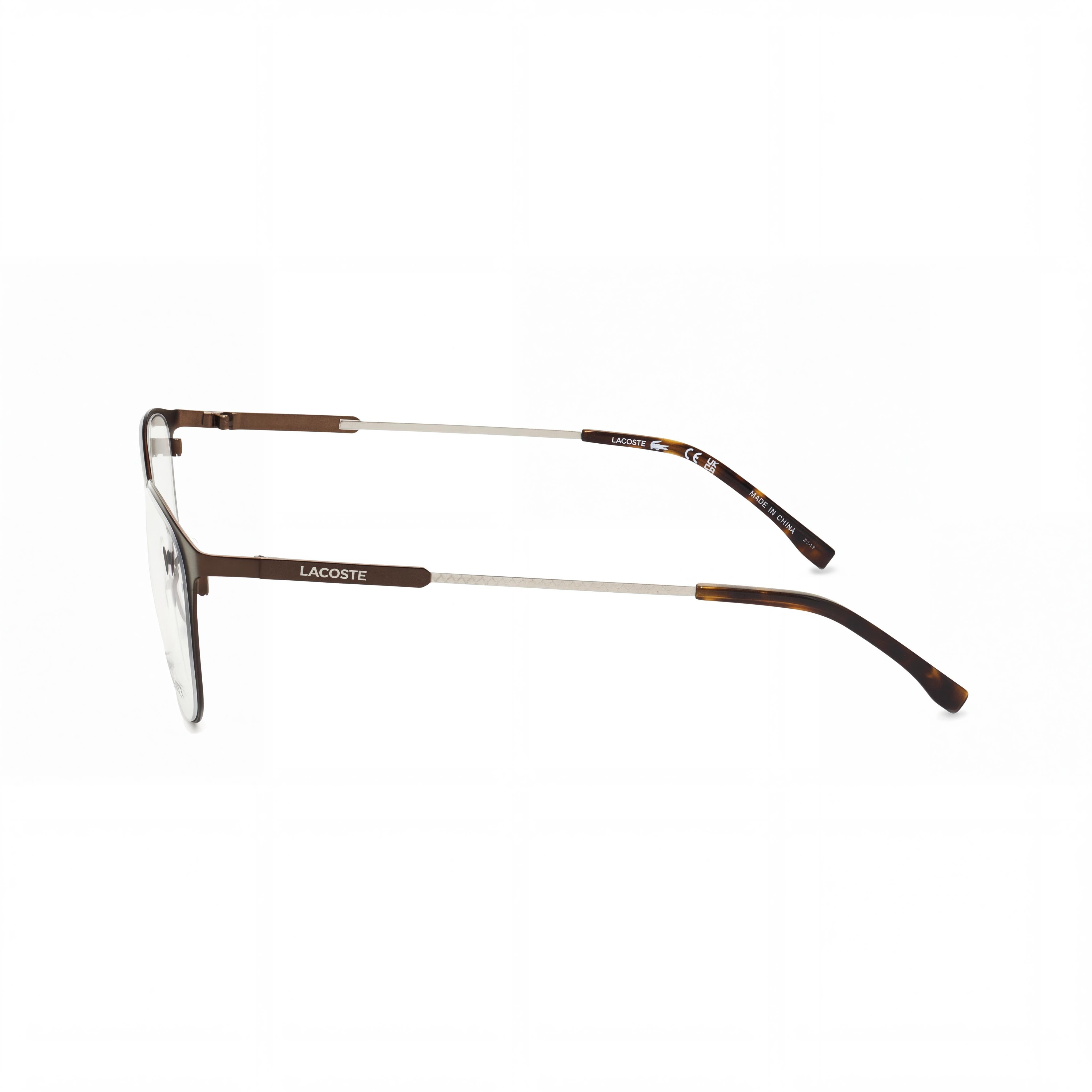 Lacoste L2288 Rectangular Style Non Polarized Eyewear with Matte Brown Acetate Frame for Unisex 51mm Lens Width, Photo 2