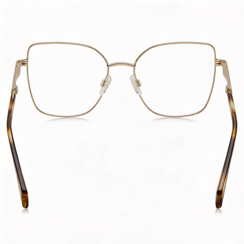 Gafas de sol modernas para mujer Rag & Bone, montura de acero de aleación Gold Havana, lentes de policarbonato, 53mm