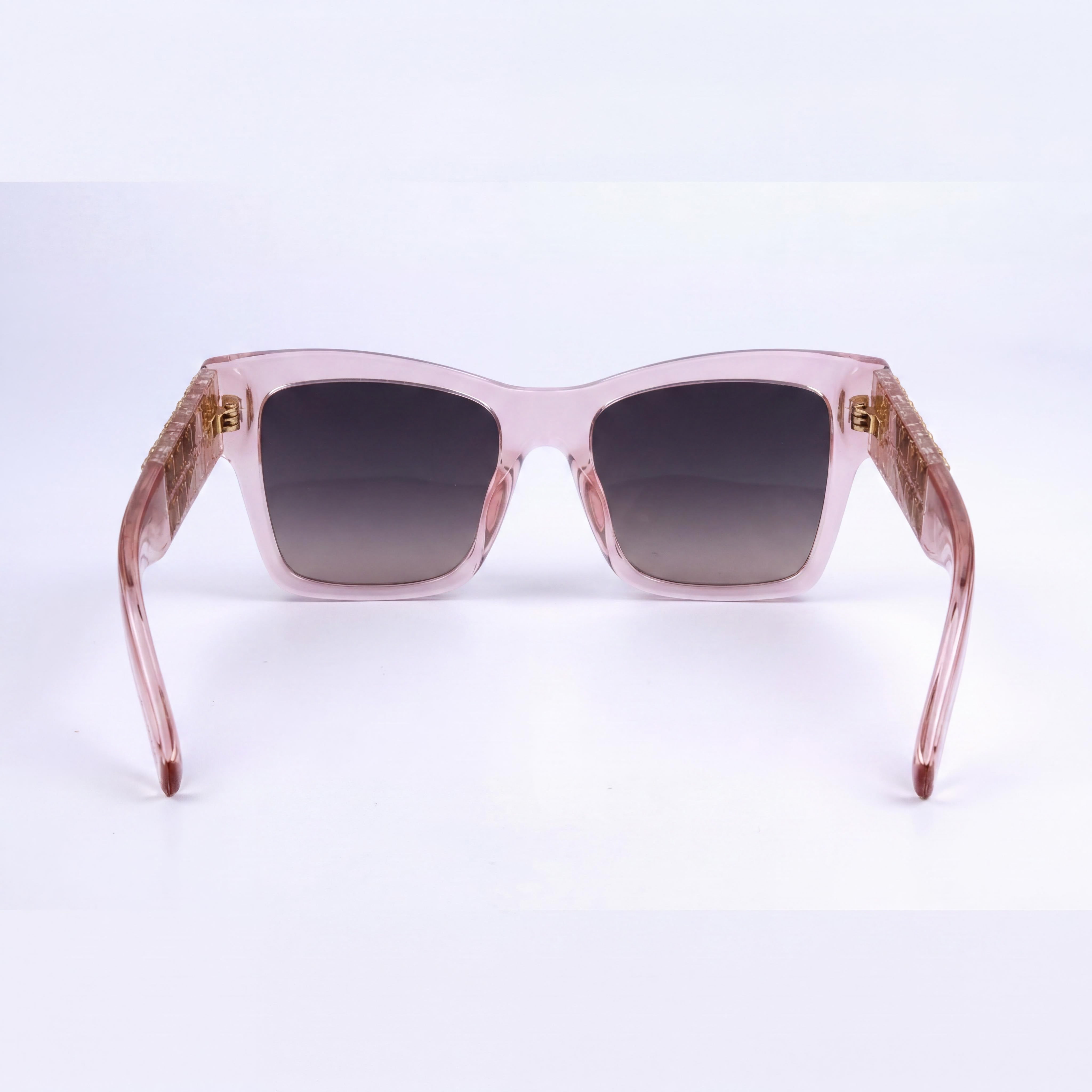 Givenchy GV40076I Women's Casual Style Shiny Pink Acetate Frame Smoke Lens Sunglasses 54/18/145, Photo 4