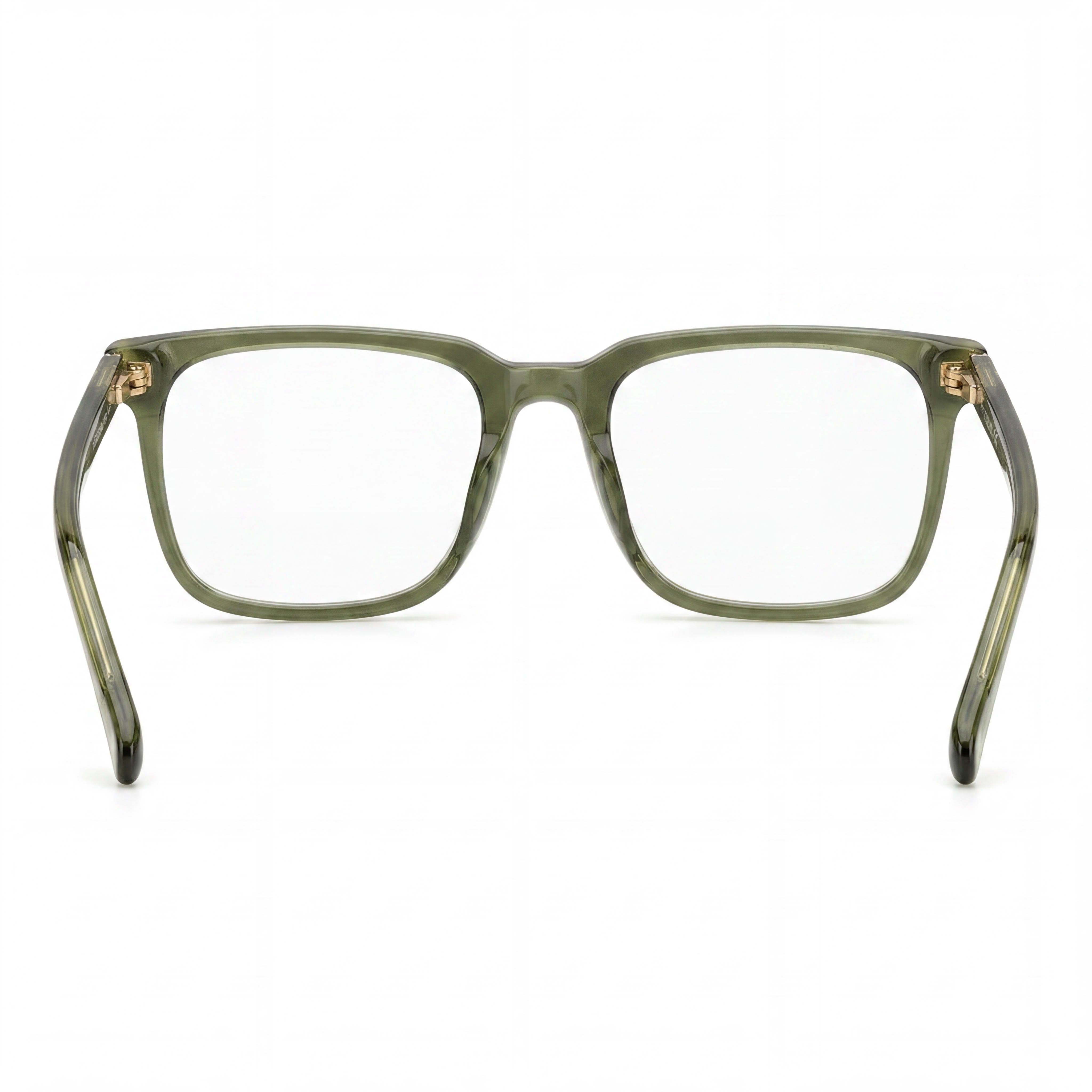 Fossil Fos 7089 Men's Transparent Crystal Green Acetate Square Full Rim Eyeglasses with Polycarbonate Lenses 50mm, Photo 4