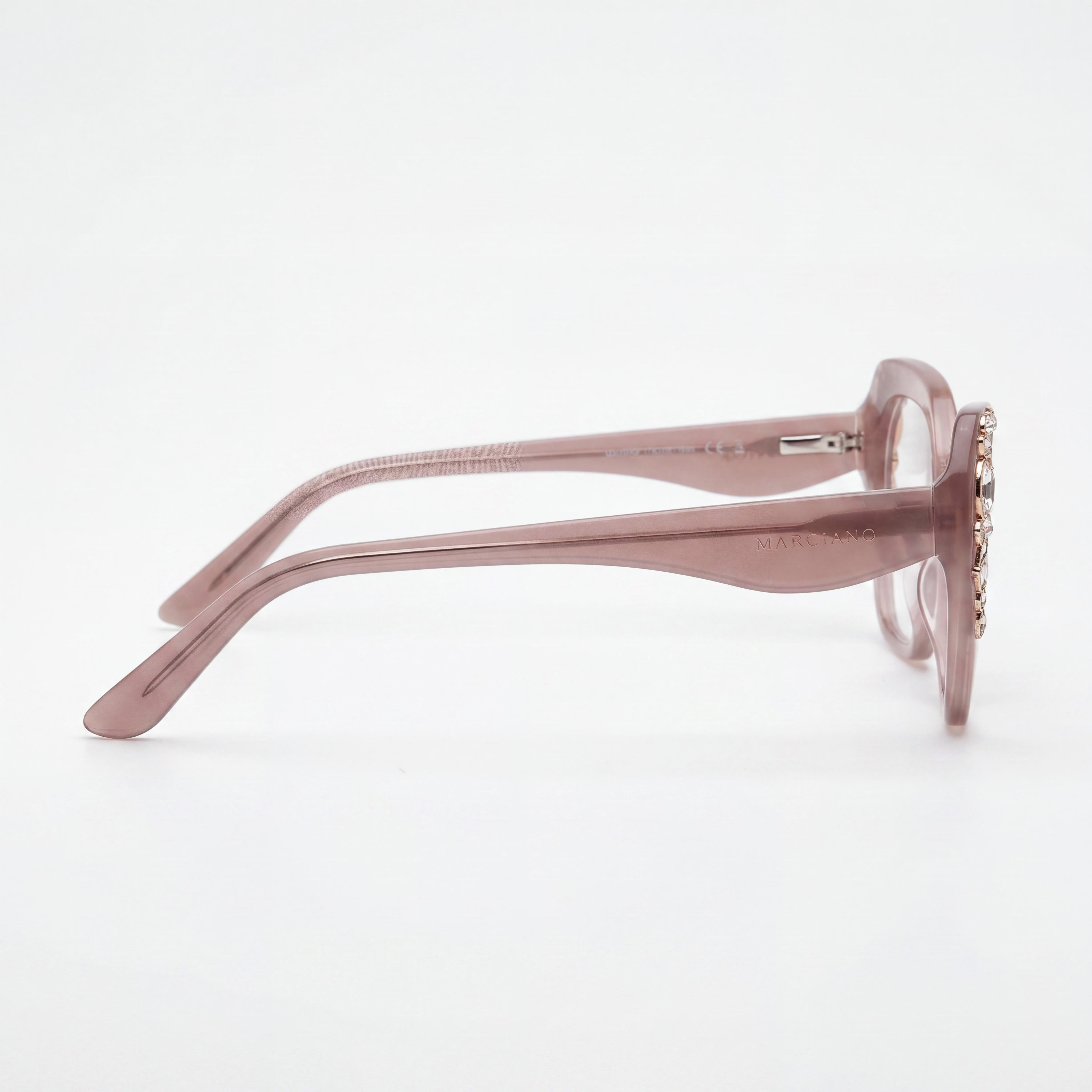 Guess by Marciano Gm50039 Gafas sin graduar de mujer con montura de plástico brillante beige 53-18-140, Photo 2