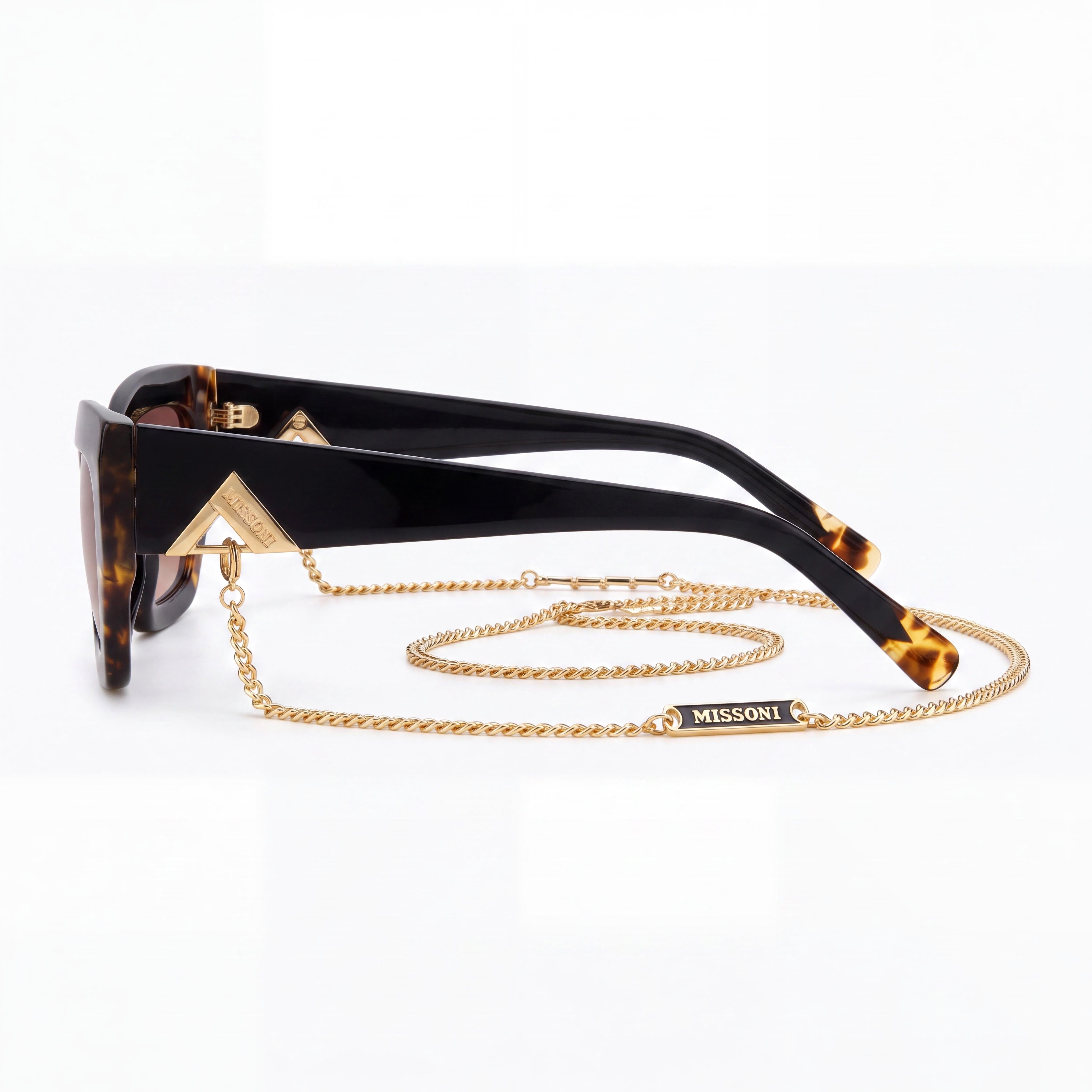 M Missoni Missoni Seasonal Unisex Black Havana Plastic Sunglasses, Brown Shaded Non-Polarized UV Lenses, 53mm, Photo 2