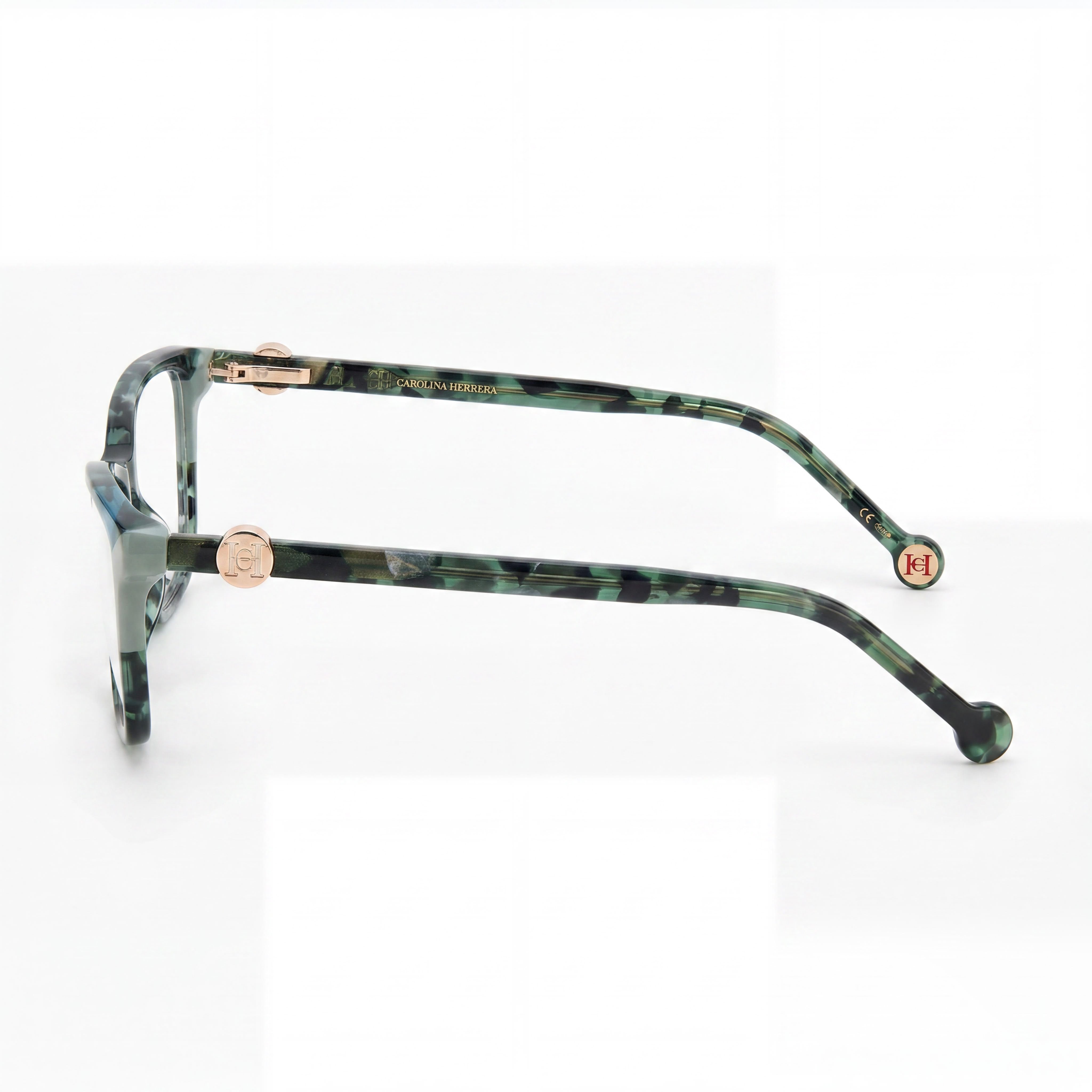 Carolina Herrera Her 0114 Women's Plastic Prescription-Ready Havana Green Eyeglasses with 54mm, Photo 2