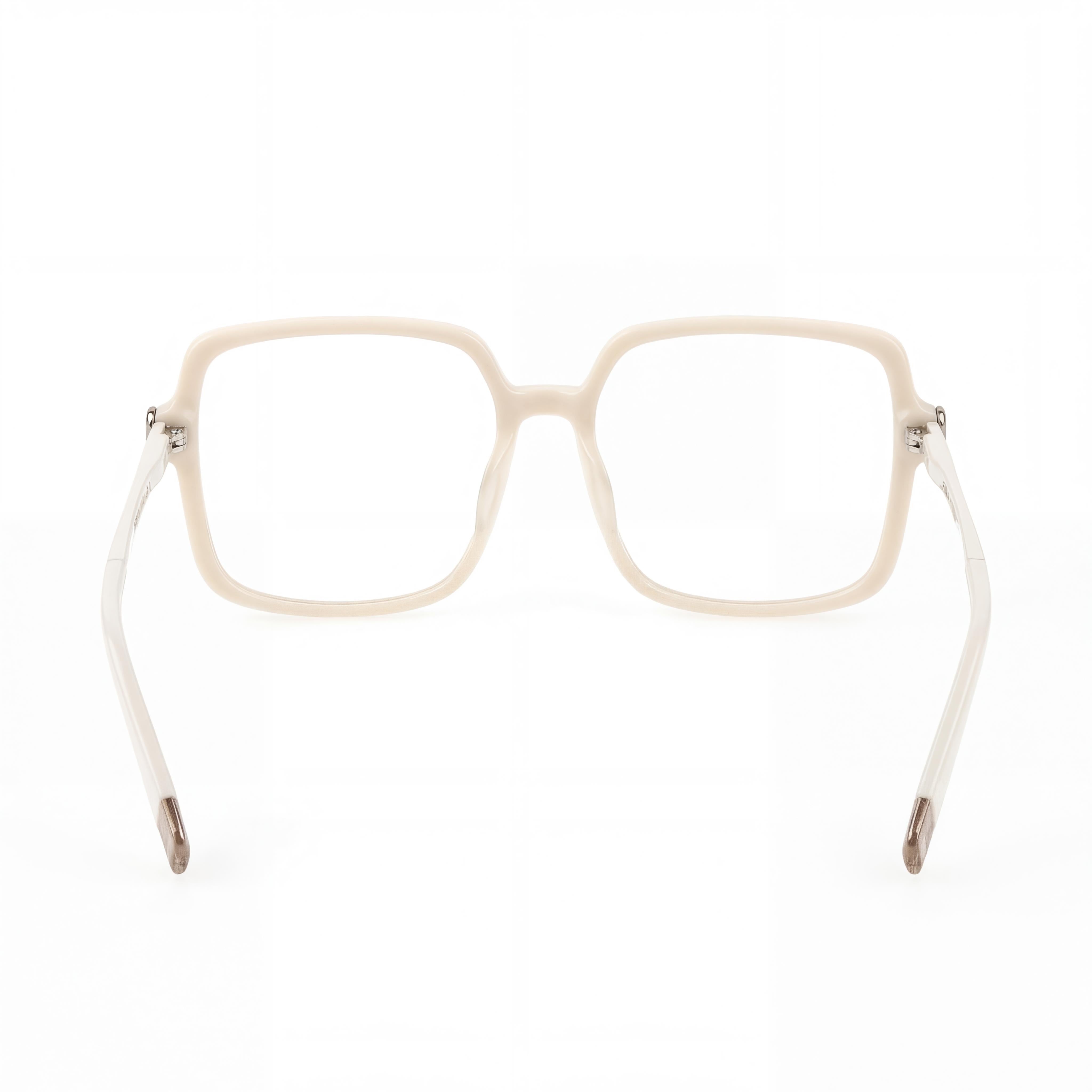 Gafas Furla Classic de mujer, brillantes, de marfil, de metal aceitado, con lentes de demostración transparentes 55-16-135, Photo 4
