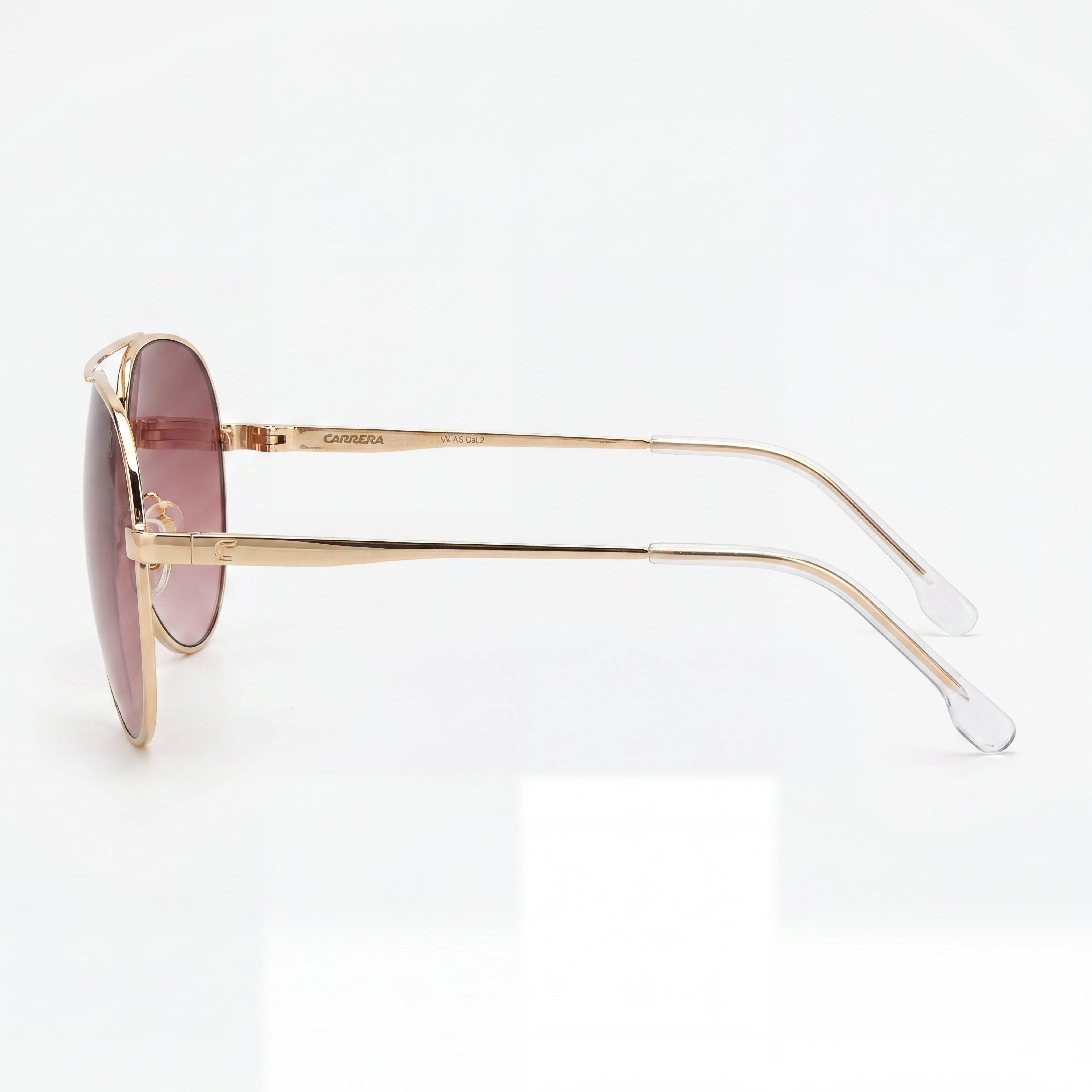 Gafas de sol para mujer Carrera Carrera 3005/S de acero inoxidable, doradas, burdeos, con lentes rosas sombreadas burdeos de 63 mm, protección UV, Photo 3