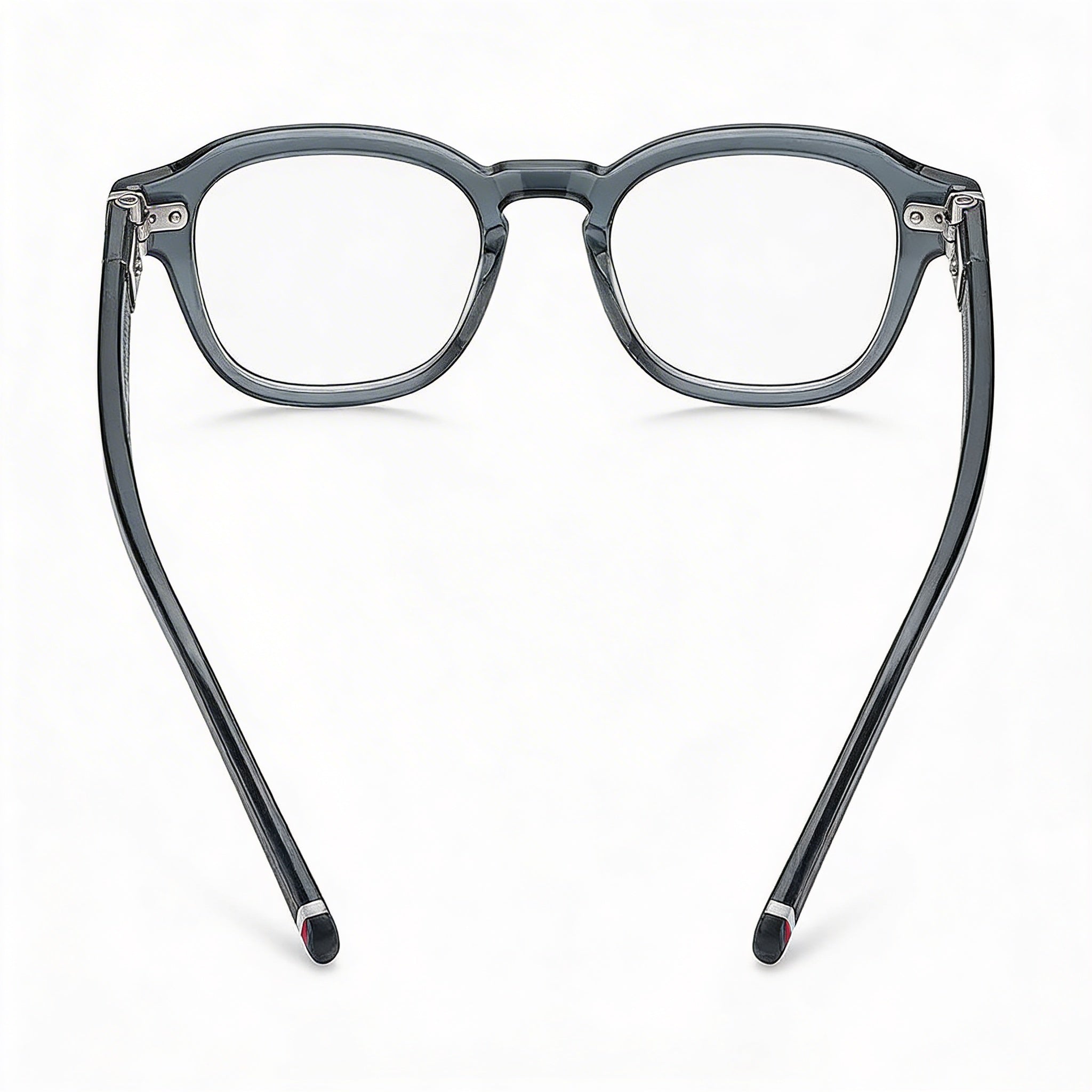 Tommy Hilfiger Modern Men's Eyewear with ECO ACETATE Grey Frame and Polycarbonate Non-Polarised Grey Lenses 48mm, Photo 3