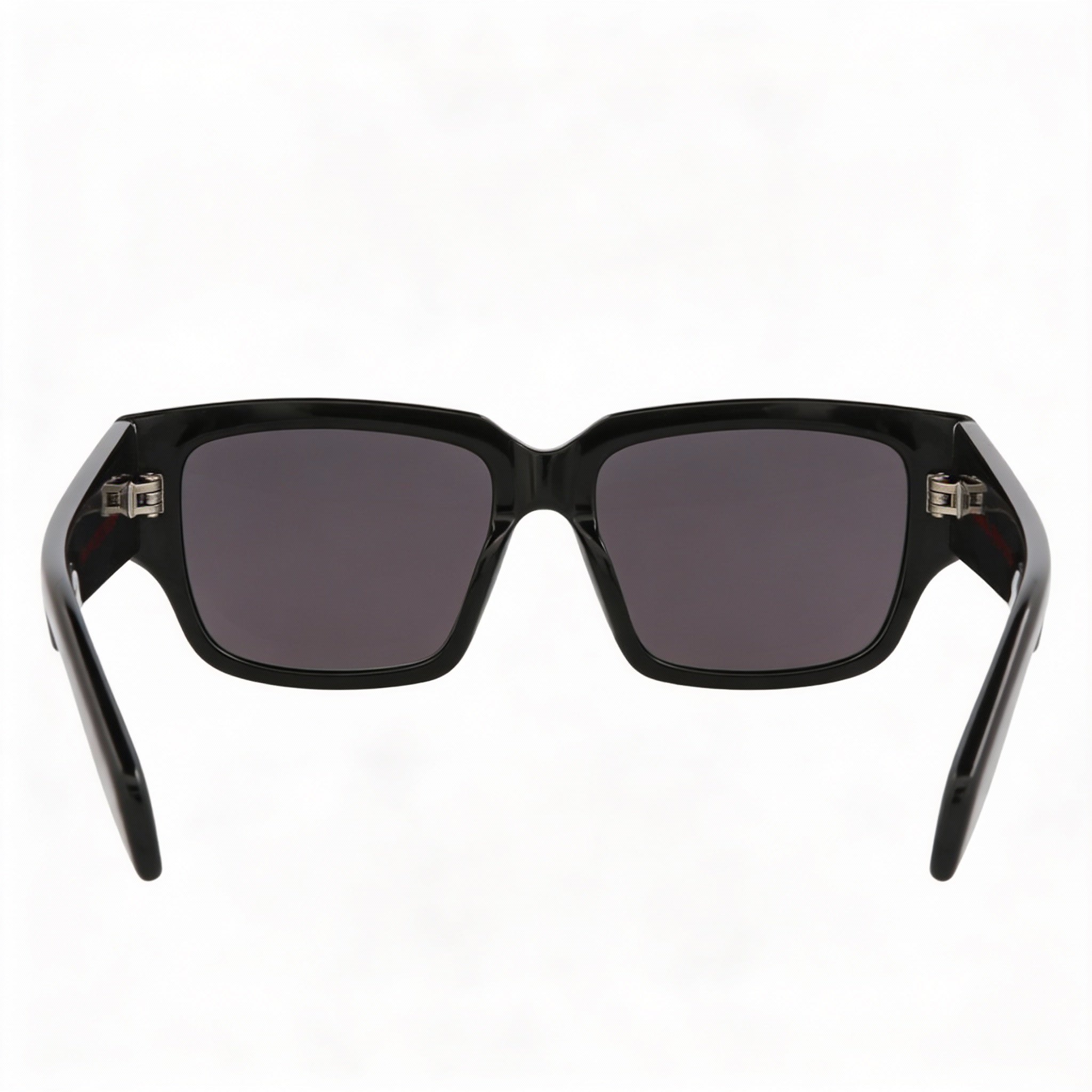 Alexander McQueen Women's Square/Rectangle Sunglasses with Acetate Frame, Black Grey, Polycarbonate UV Protected Lenses, 56mm, Photo 3