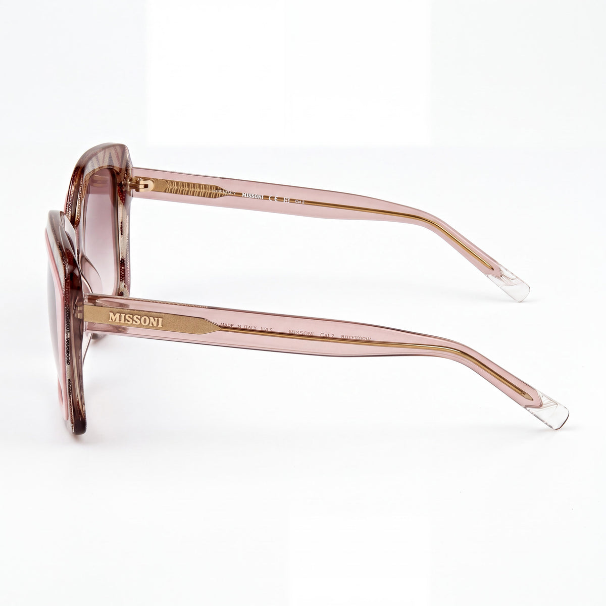 M Missoni 0187/G/S Women's Butterfly Acetate Sunglasses Pink Pattern, Pink Doubleshade 58mm, Photo 3