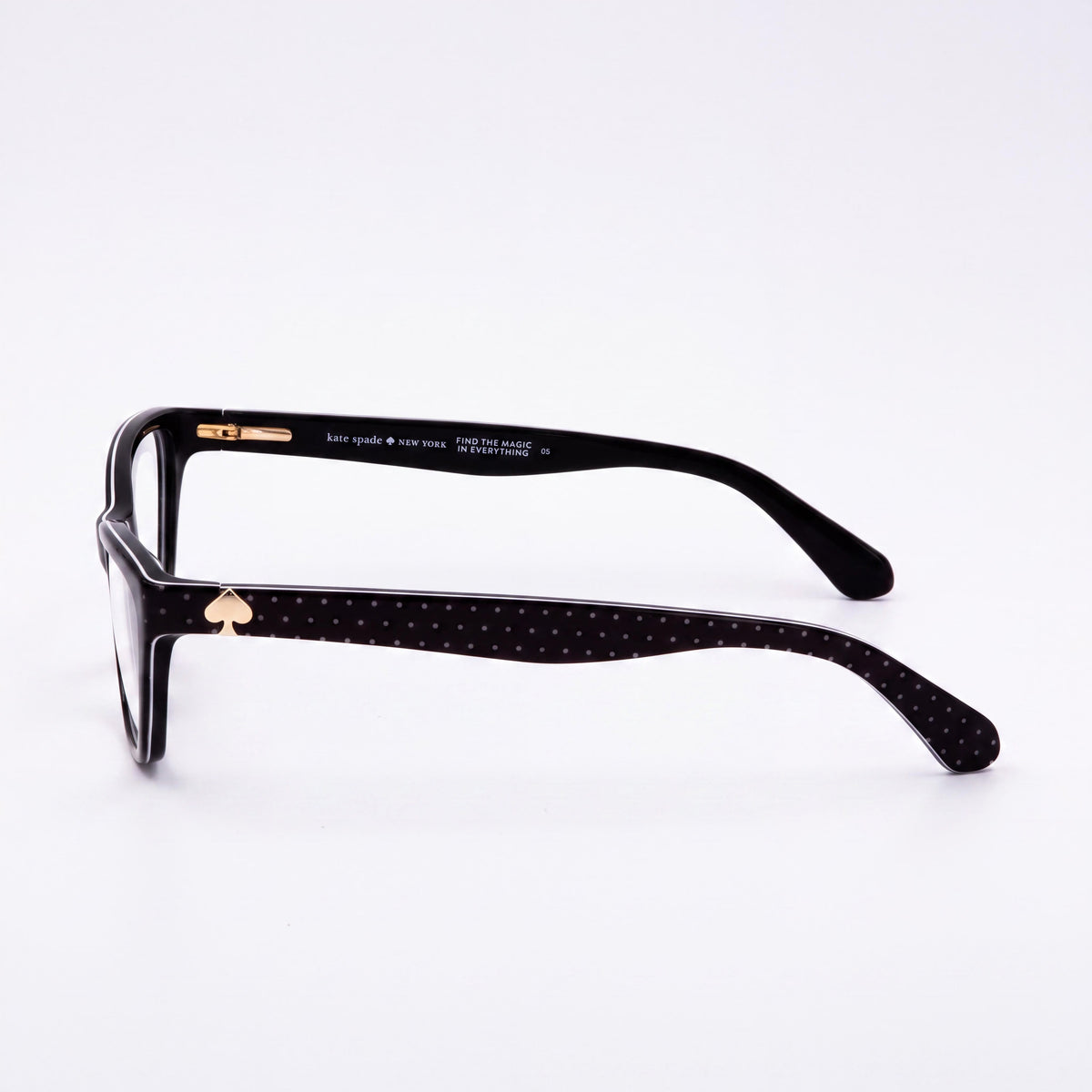 kate spade new york Alaysha Gafas de mujer con montura de acetato tipo cat eye sin graduar en negro estampado 51 mm, Photo 2