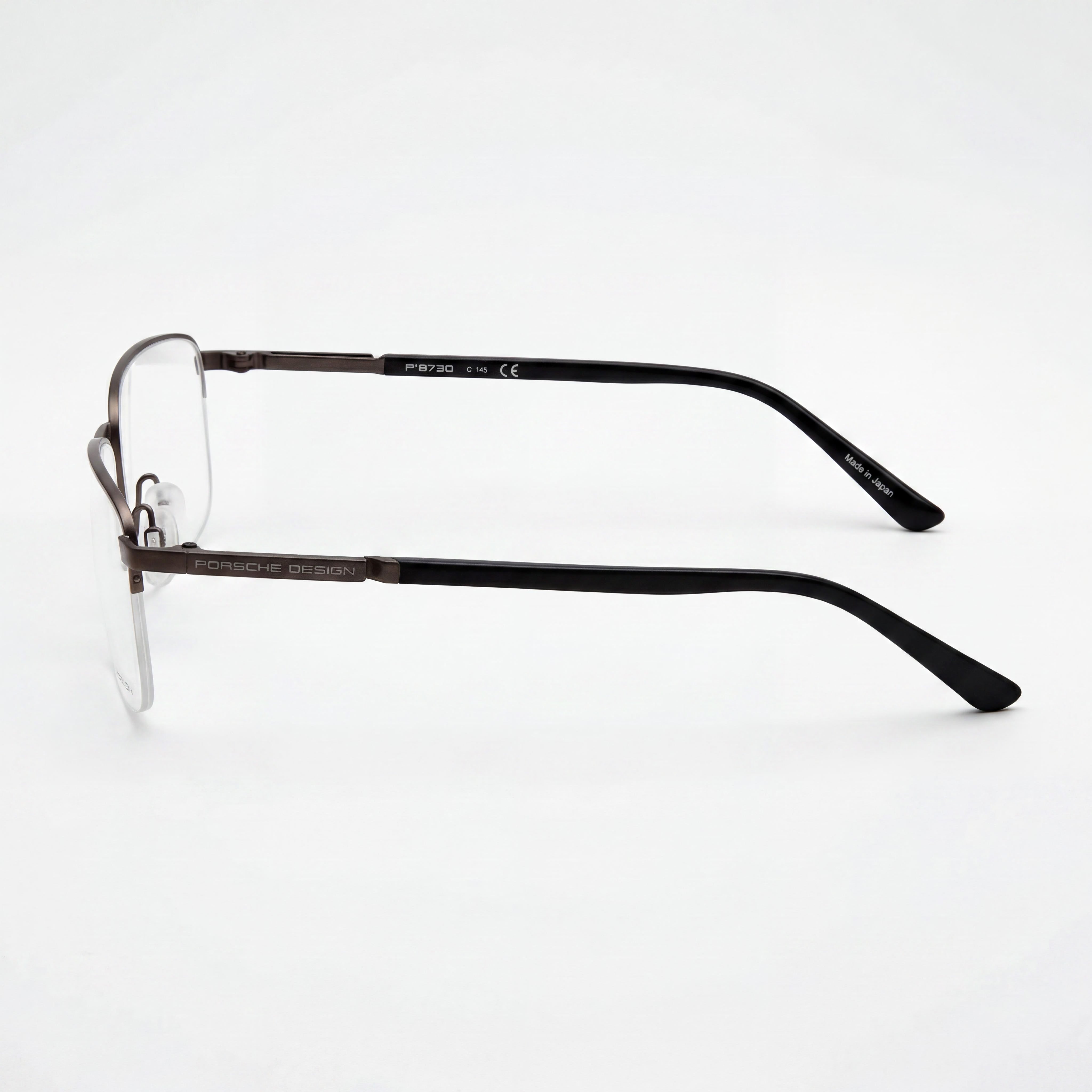 Gafas Porsche Modern para hombre con montura de titanio y combinación de colores marrón y negro, ancho de lente de 56 mm, Photo 2