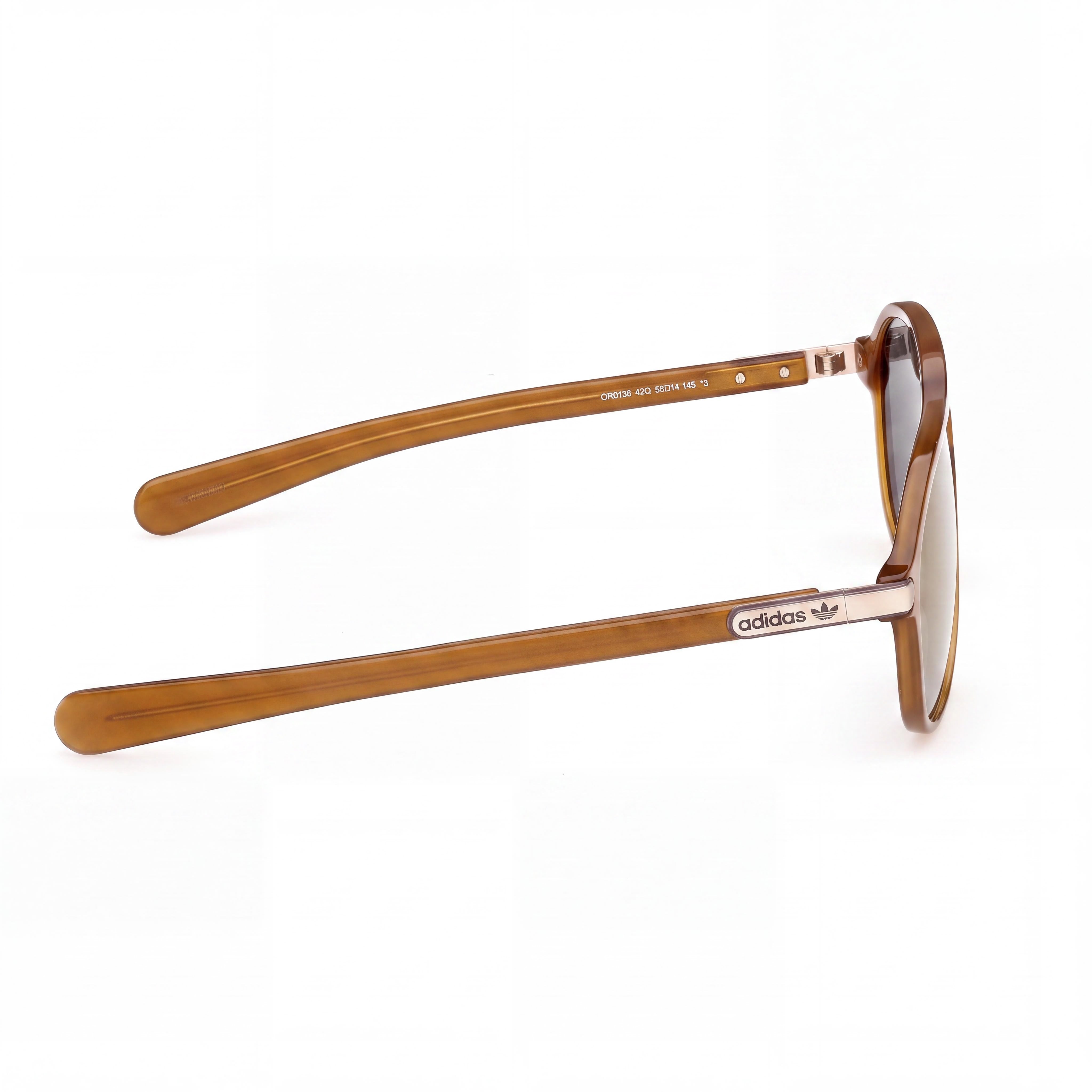 adidas Originals Or0136 Men's Plastic Shiny Light Orange Mirror Green Non-Polarized UV 400 58mm Eyewear, Photo 2
