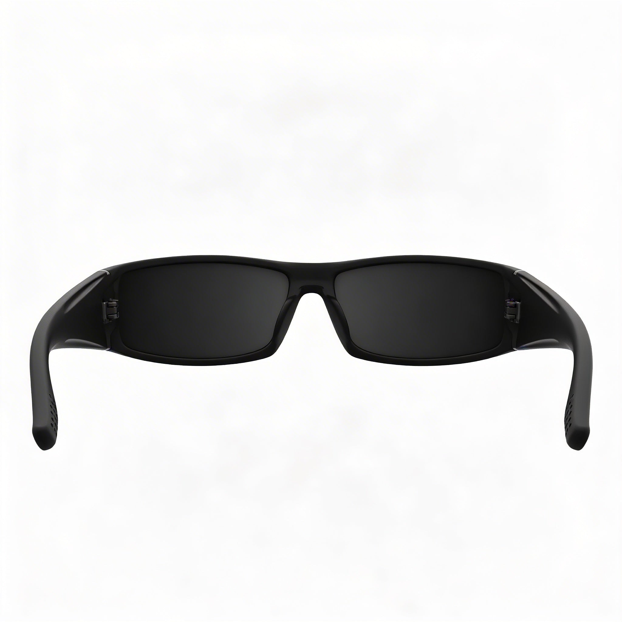 Spy Cooper XL Rectangular Wrap Unisex X-Large Soft Matte Black Plastic Sunglasses, Black Mirror Polarized UV Lenses, Photo 4