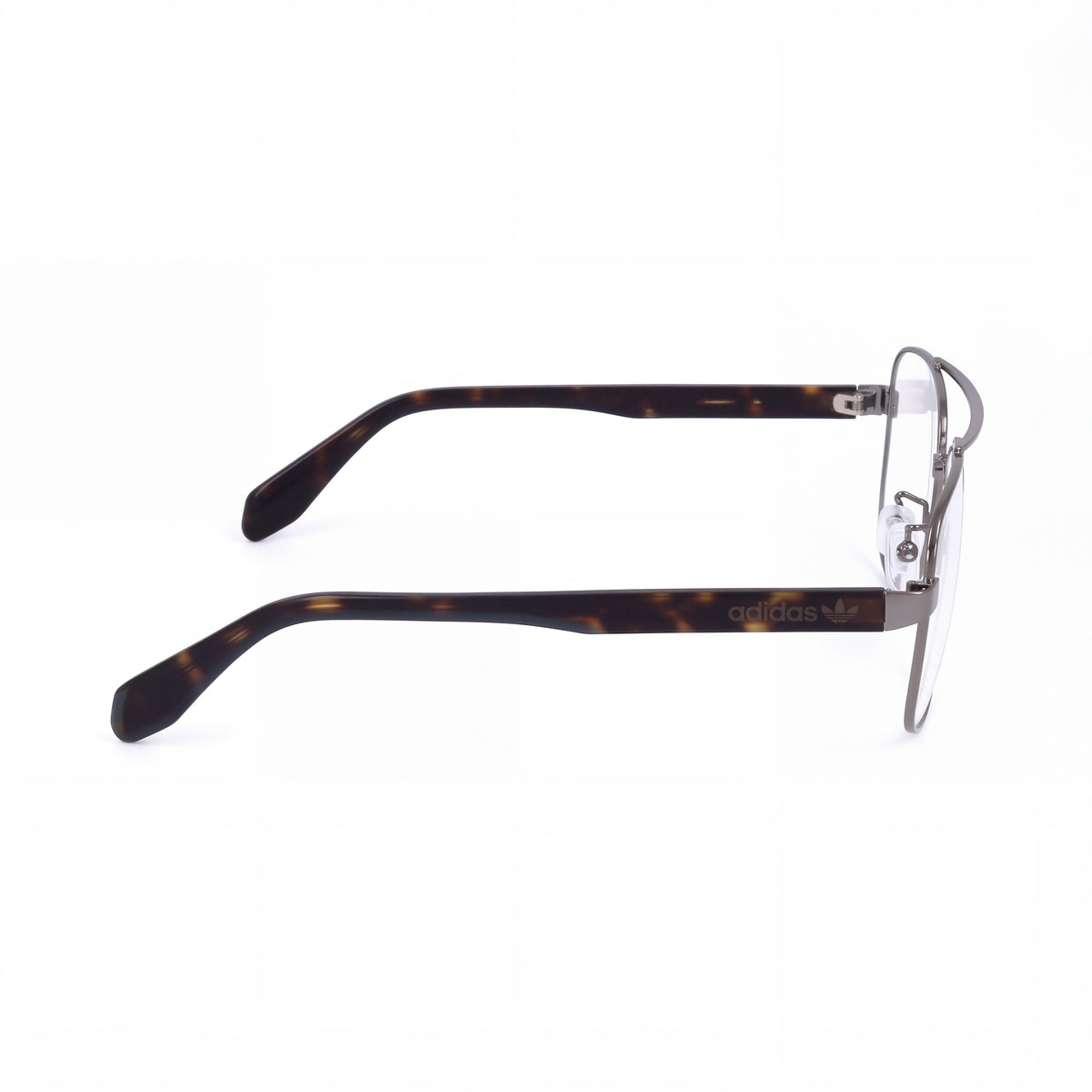 adidas Originals OR502400857 Men’s Gunmetal Plastic Pilot Casual Eyeglasses with Clear Demo Lenses, Prescription Ready 140mm Temple, Photo 2