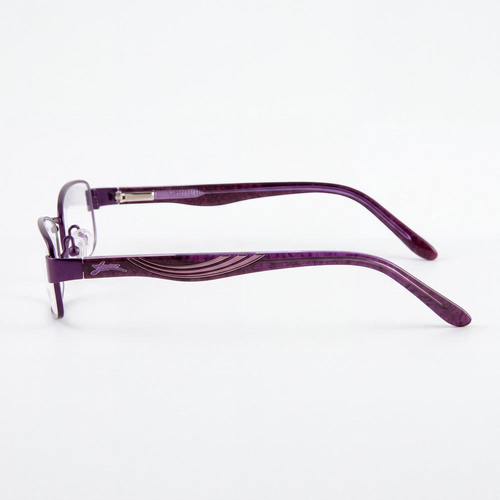 Montura para gafas graduables GUESS GU 9066 para mujer en color morado, con lentes de 46 mm de ancho, puente de 16 mm y varillas de 130 mm de longitud