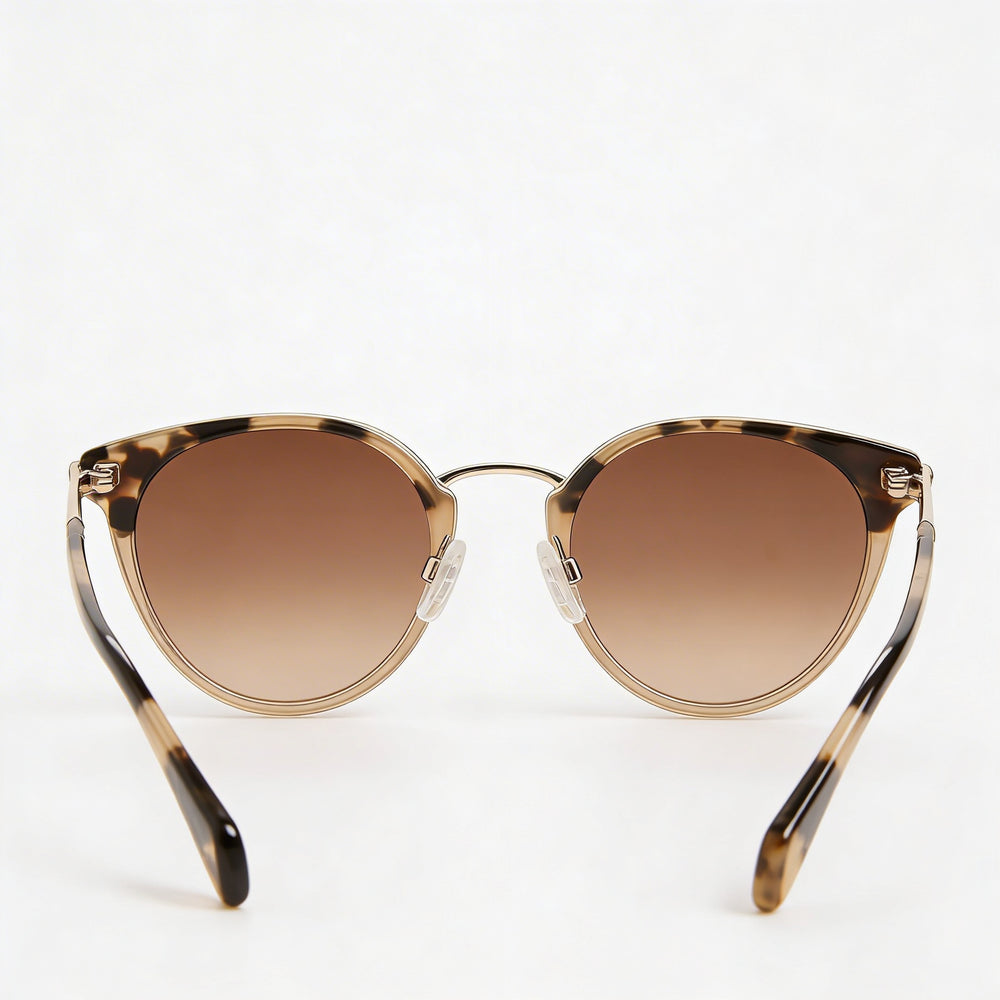 Gafas de sol Rag & Bone Wayfarers con montura metálica para mujer, color miel habana, protección UV no polarizada, 53 mm