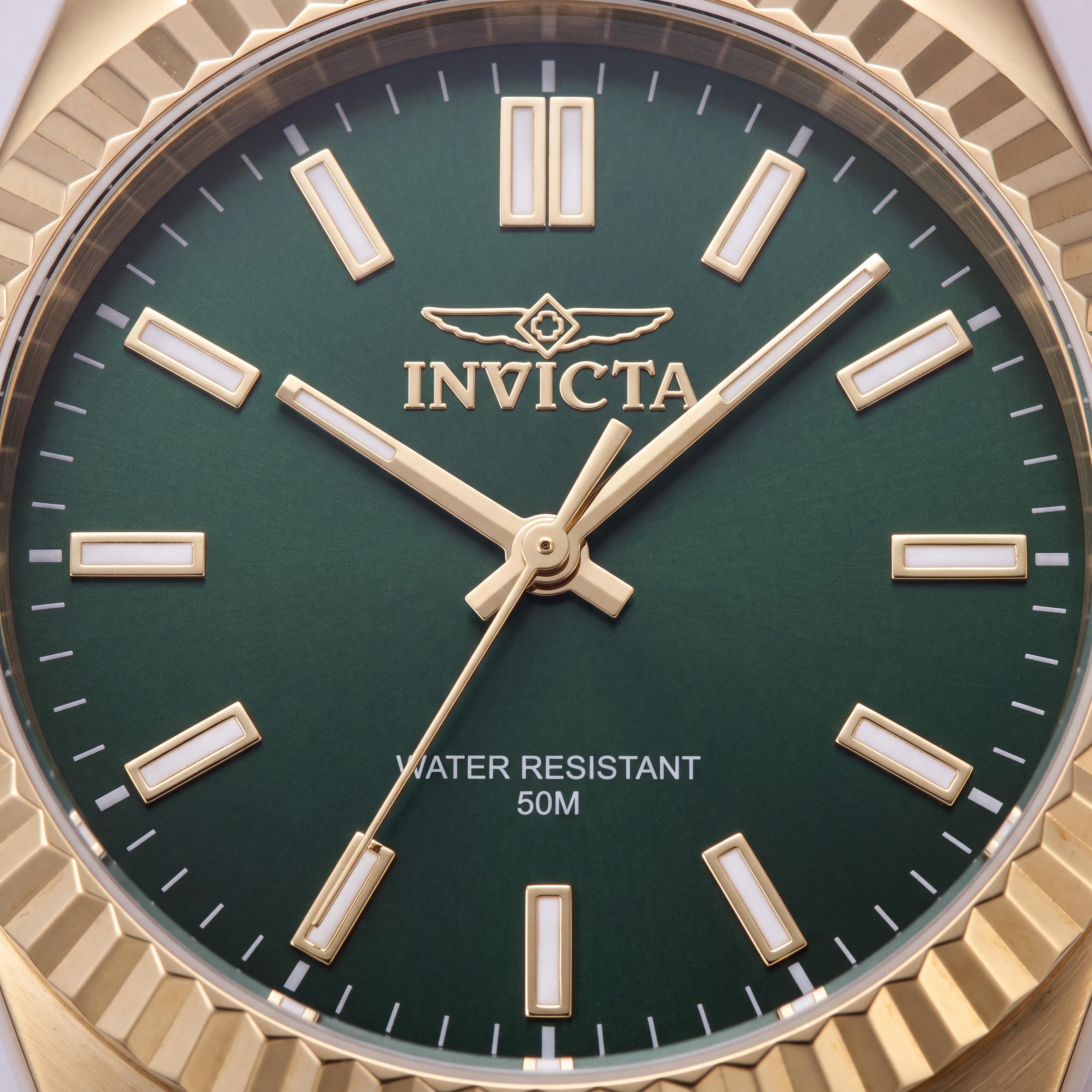 Invicta Specialty 47505 Unisex Stainless Steel Case Green Dial 36mm Precise Quartz Bracelet Watch with Second Hand, Photo 2