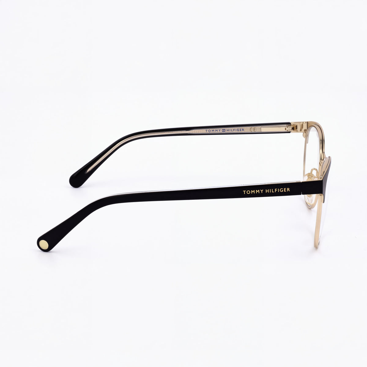 Tommy Hilfiger TH 1886 Women's Eyewear with Stainless Steel Frame in Matte Black Gold, 54mm, Photo 2