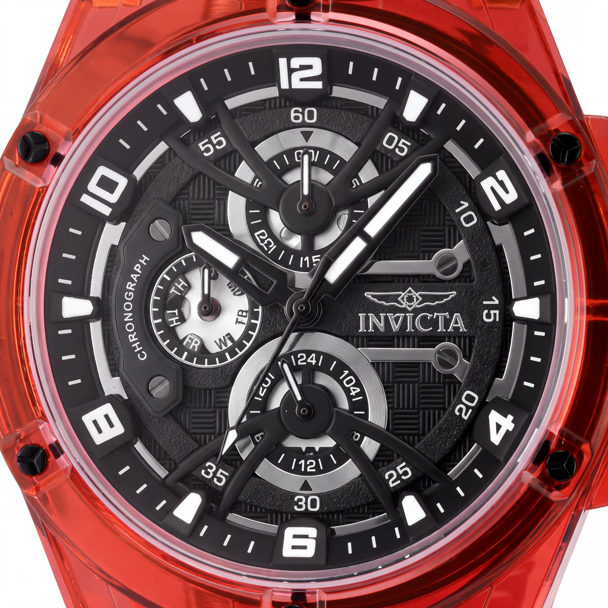 Invicta Racing 48810 Reloj informal unisex, caja de plástico de 46 mm, esfera negra, resistente al agua, Photo 2