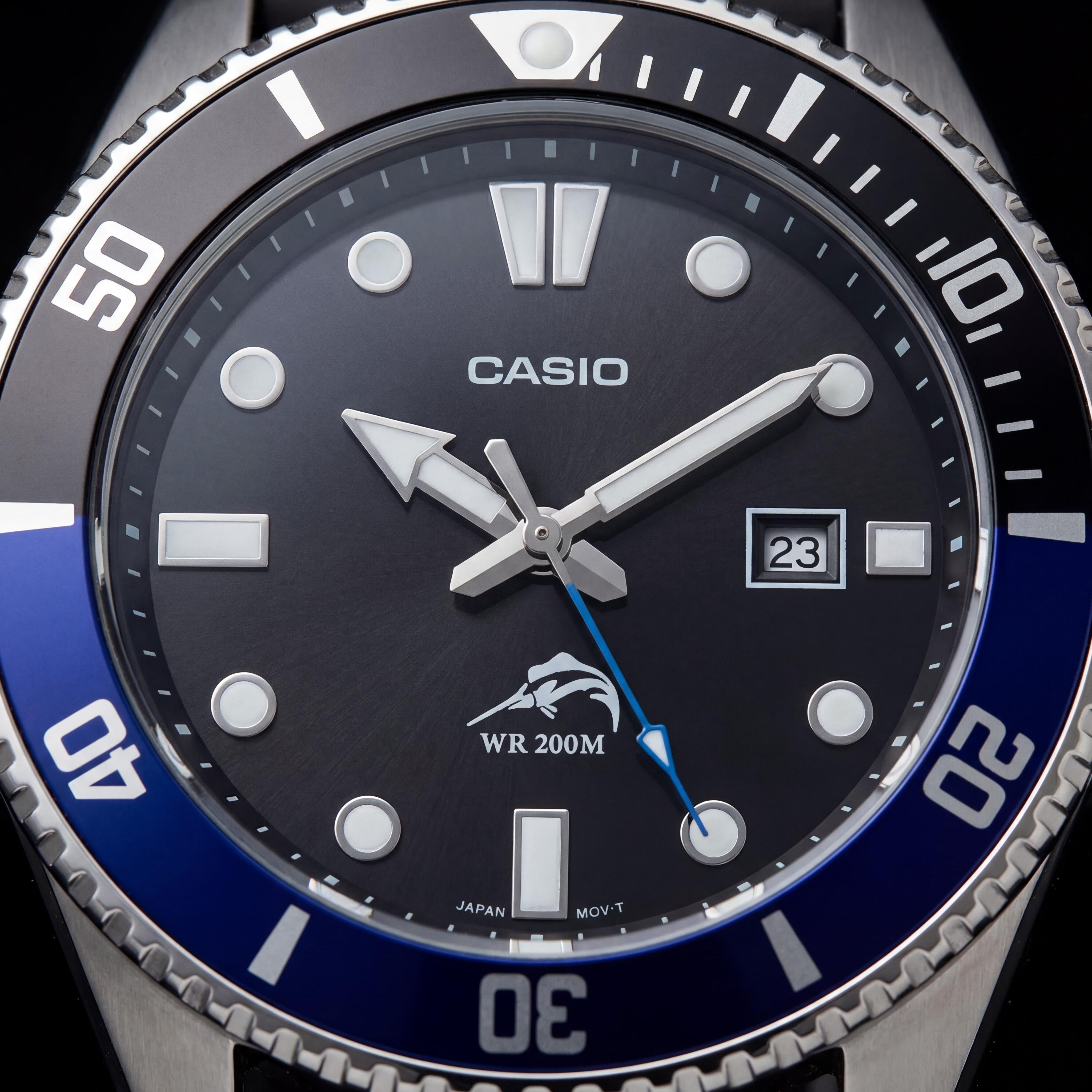 Reloj Casio MDV106B-1A1V unisex de acero inoxidable negro, 44 mm, Photo 2