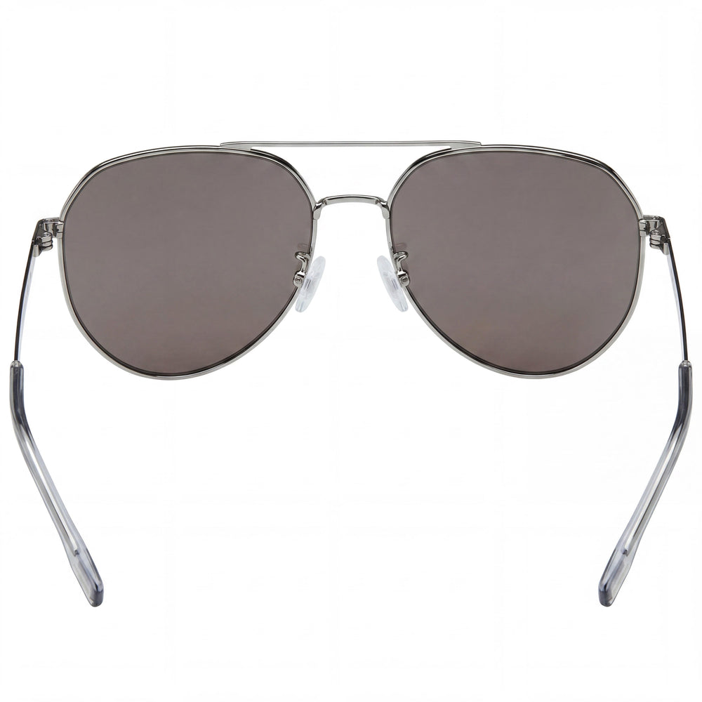 Gafas de sol unisex Hugo Boss Tech & Innovation de acero inoxidable color rutenio, forma piloto, protección UV 61-16-145