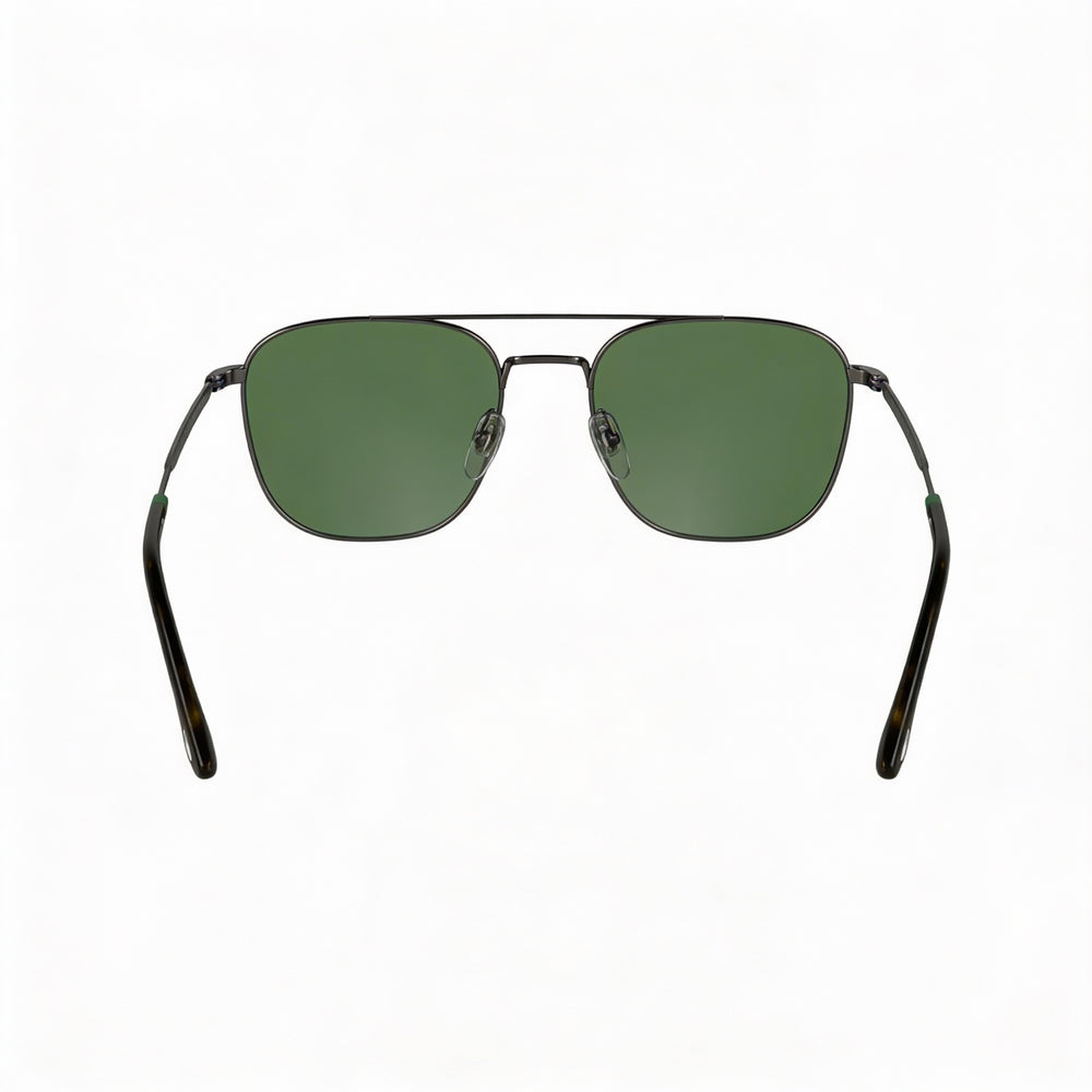 Lacoste Casual Unisex Metal Frame Gunmetal Solid Green Lens 55mm UV Protection Sunglasses