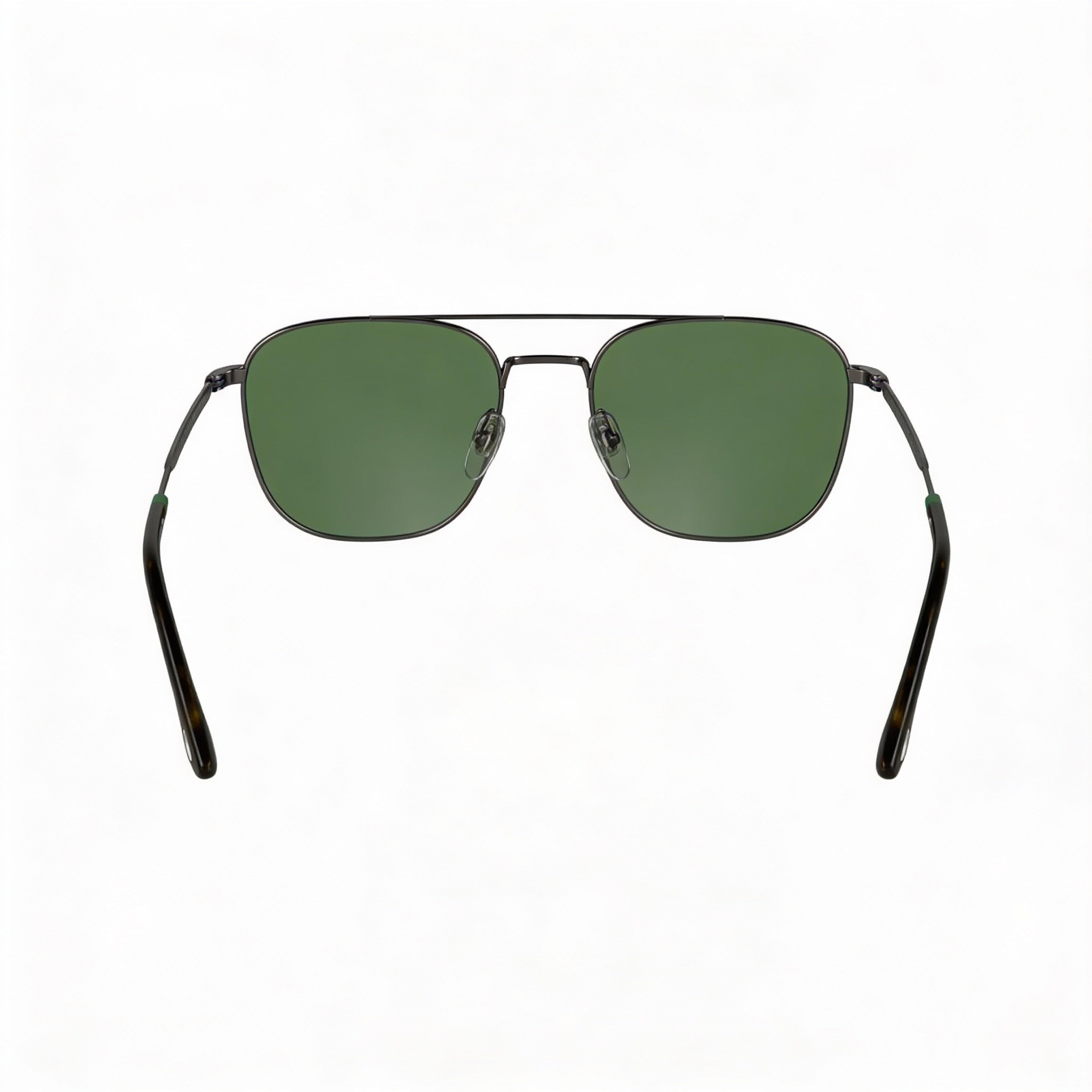 Lacoste Casual Unisex Metal Frame Gunmetal Solid Green Lens 55mm UV Protection Sunglasses, Photo 2
