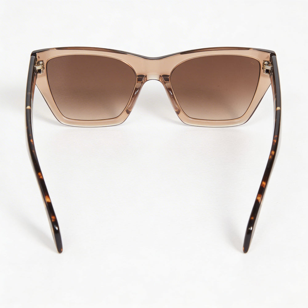 Gafas de sol de ojo de gato Rag & Bone Havana inyectadas de color beige para mujer 54-20-140 Protección UV