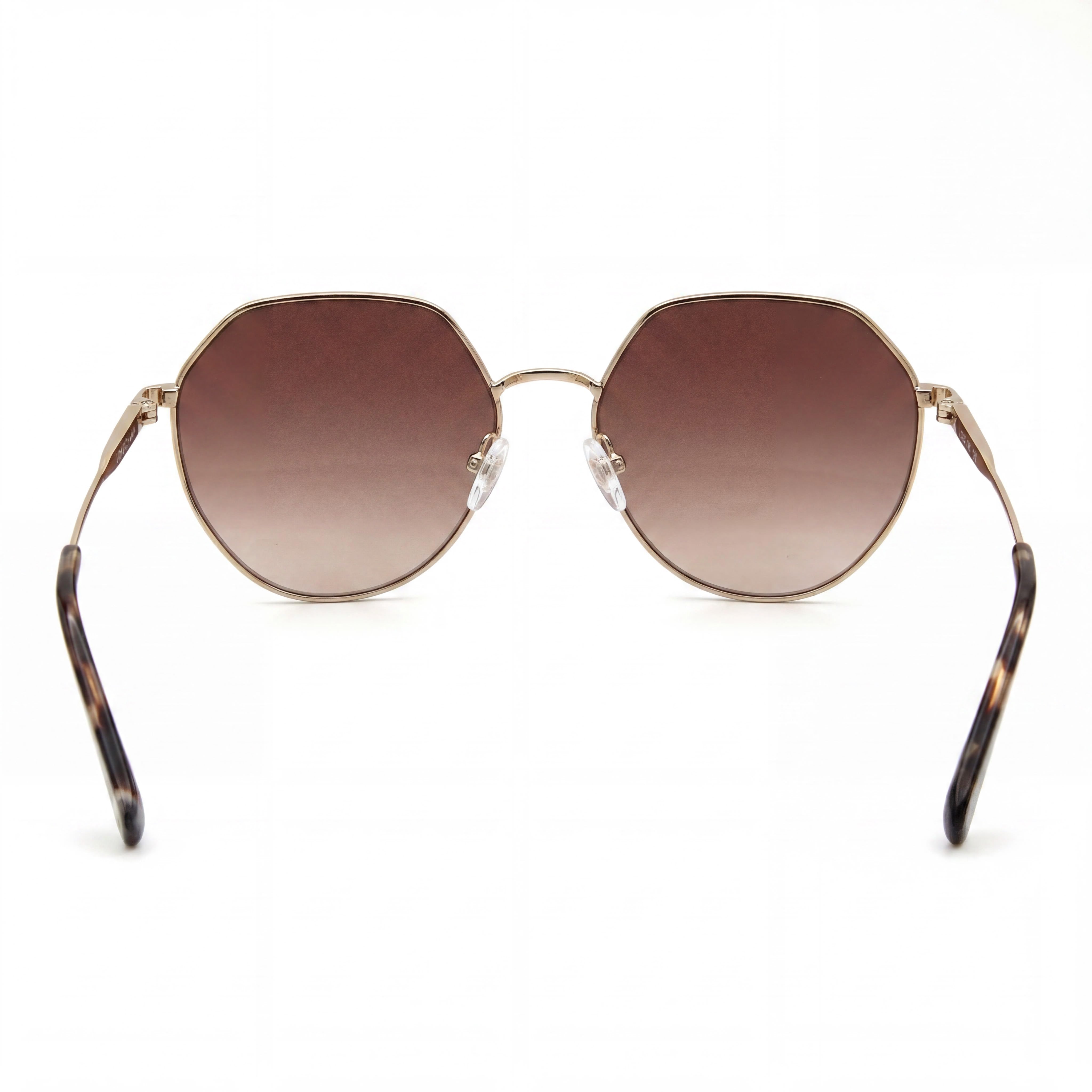Longchamp LO154S Women's Metal Irregular 100% UV Gold Brown Sunglasses 60mm, Photo 4