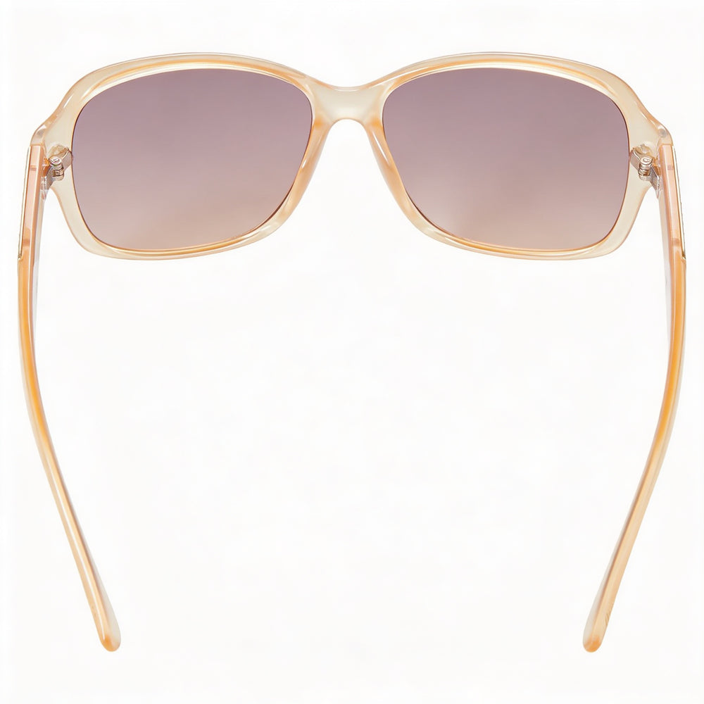 GUESS GF0395 Women's Beige Gradient Smoke Plastic Frame UV Protected Sunglasses, 60mm