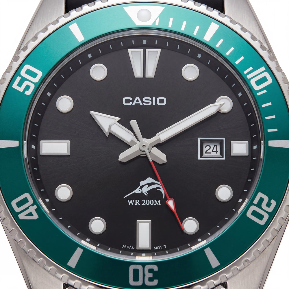 Casio MDV106DD-1A2VCF Reloj unisex de acero inoxidable plateado, 44 mm