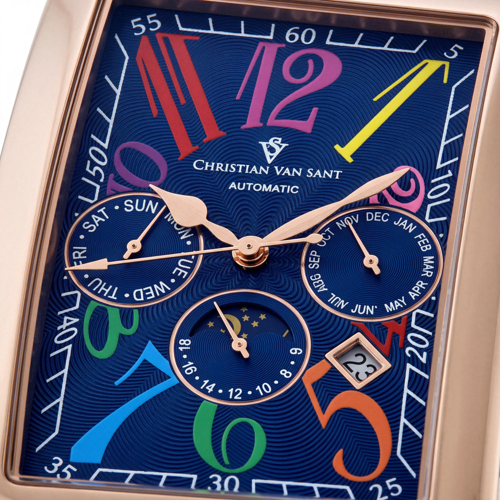 Reloj de Hombre Christian Van Sant Prodigy con Marco Azul, Resistencia al Agua de 50m y Diámetro de Caja de 52mm