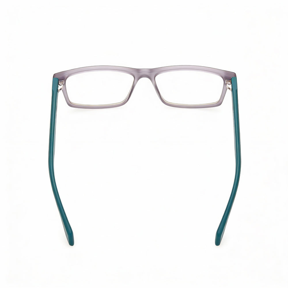 Gafas adidas Originals OR5027 para hombre, rectangulares, de acero inoxidable, color gris mate y verde claro, 54 mm