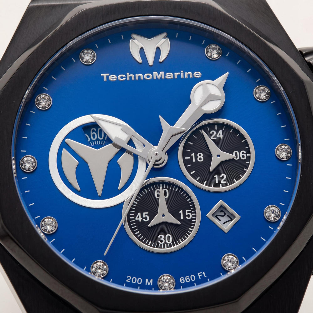 Technomarine Reef TM-523001 Unisex Quartz Movement Stop Watch Stainless Steel Case Silicone Strap 45mm
