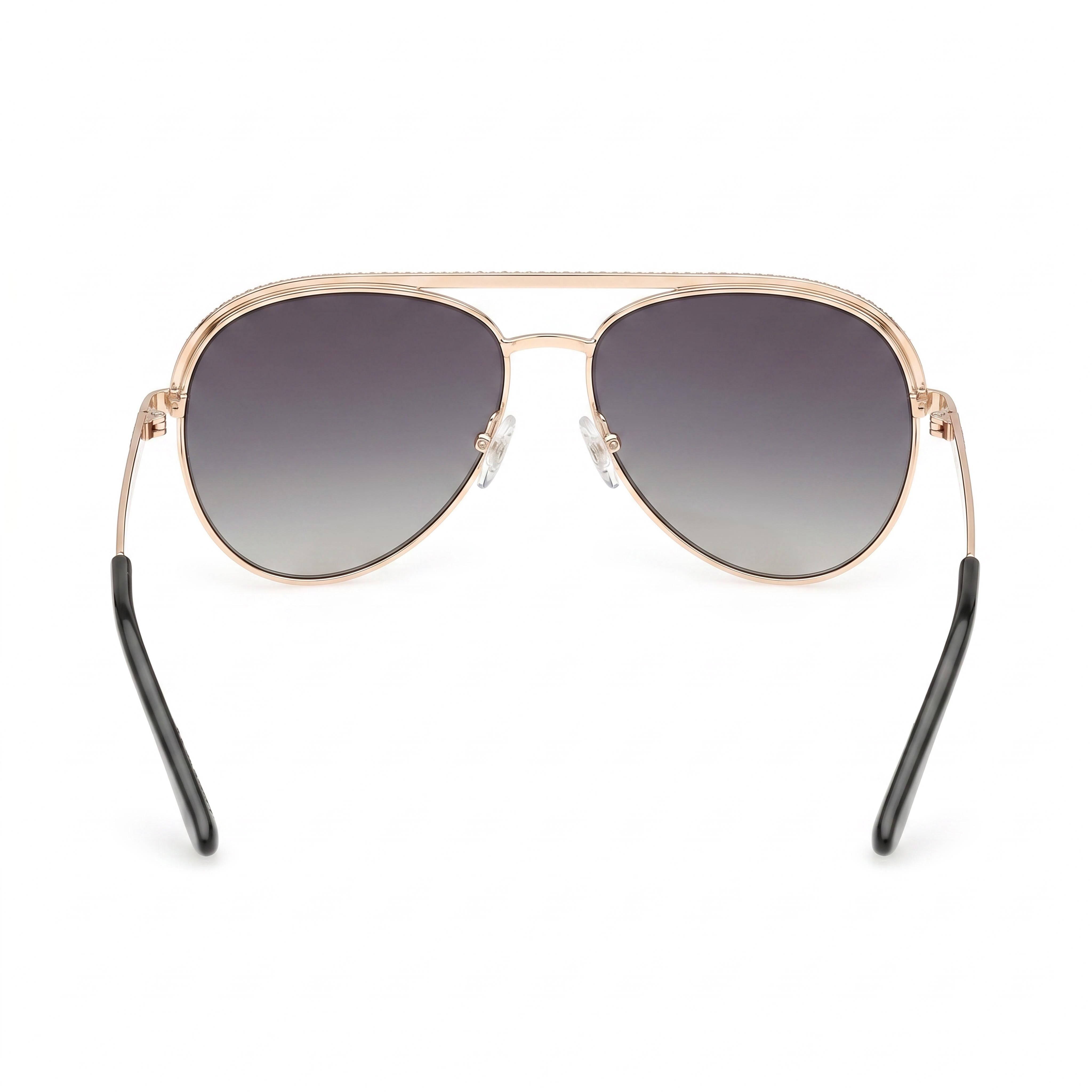 Gafas de sol GUESS Gu00271 de metal para mujer en oro oscuro con lentes degradadas verdes, protección UV 400, 60 mm, Photo 4