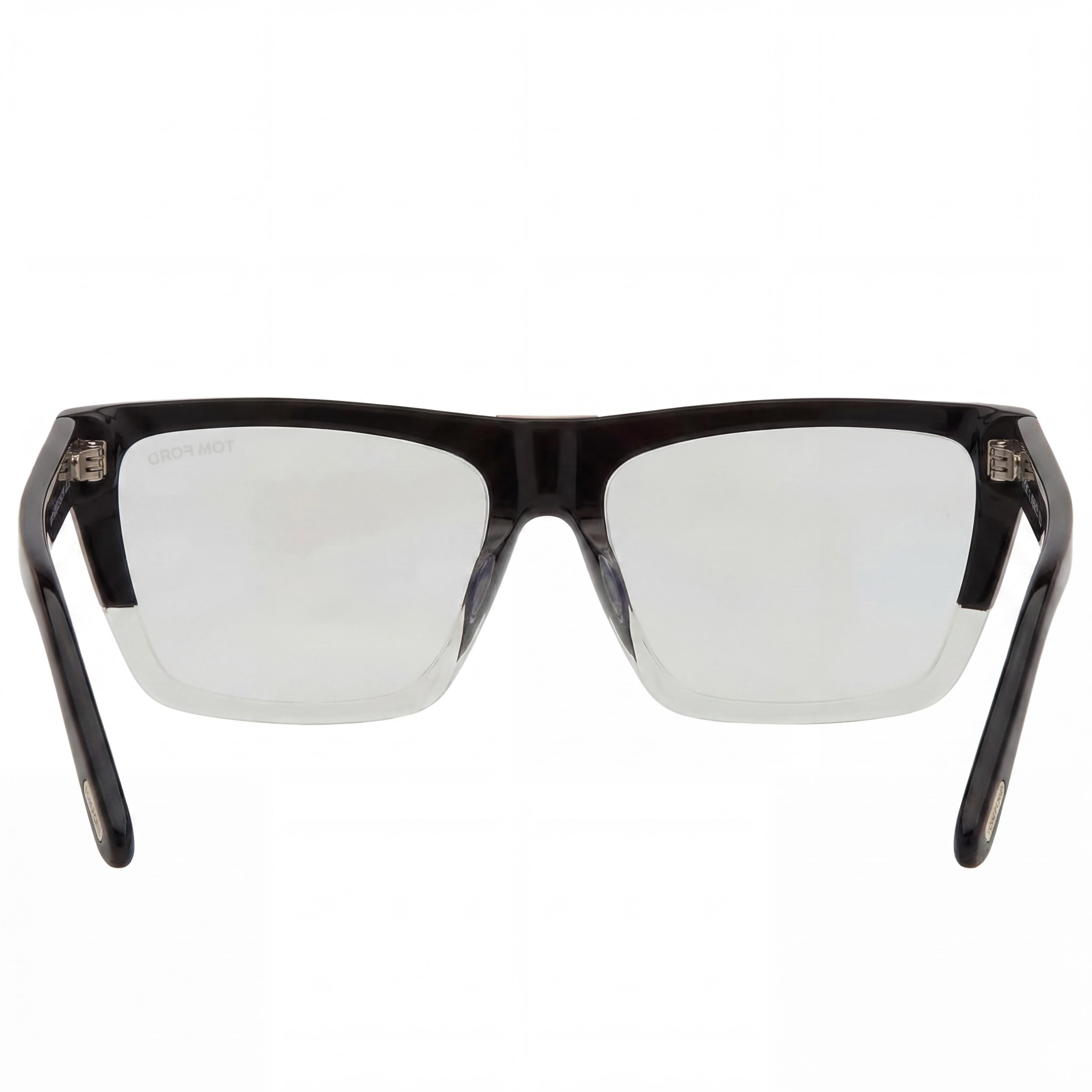 Tom Ford FT5912-B 005 57 Unisex Shiny Colorblock Black Crystal Acetate Blue Light Block Non- Eyewear 57mm, Photo 3