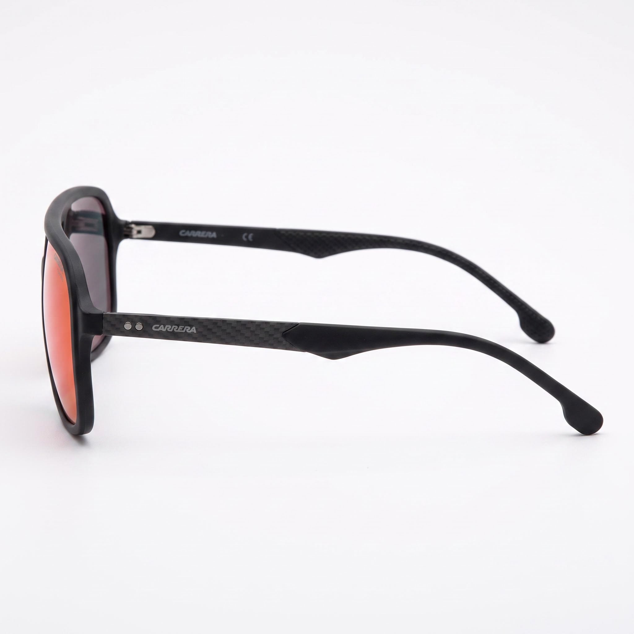 Carrera Heritage/Timeless Men's Matte Black Polyamide Inj Sunglasses, Red Multilayer Oleophobic HD Lenses, UV Protected, Non-Polarized 61mm, Photo 3