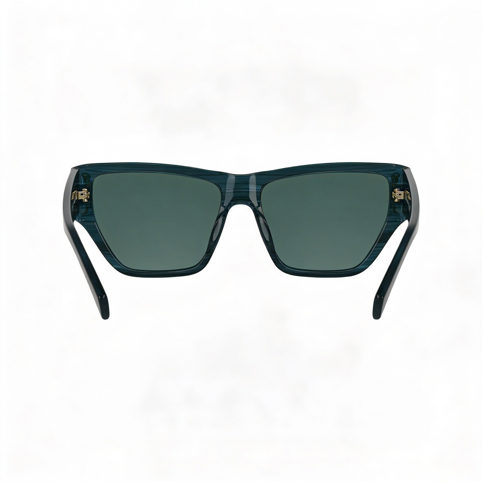 Longchamp Modern LO774S Men's Sunglasses with Striped Blue Frame and Lenses, Modified Rectangle Shape, 17mm Bridge, 140mm Temple, Photo 3